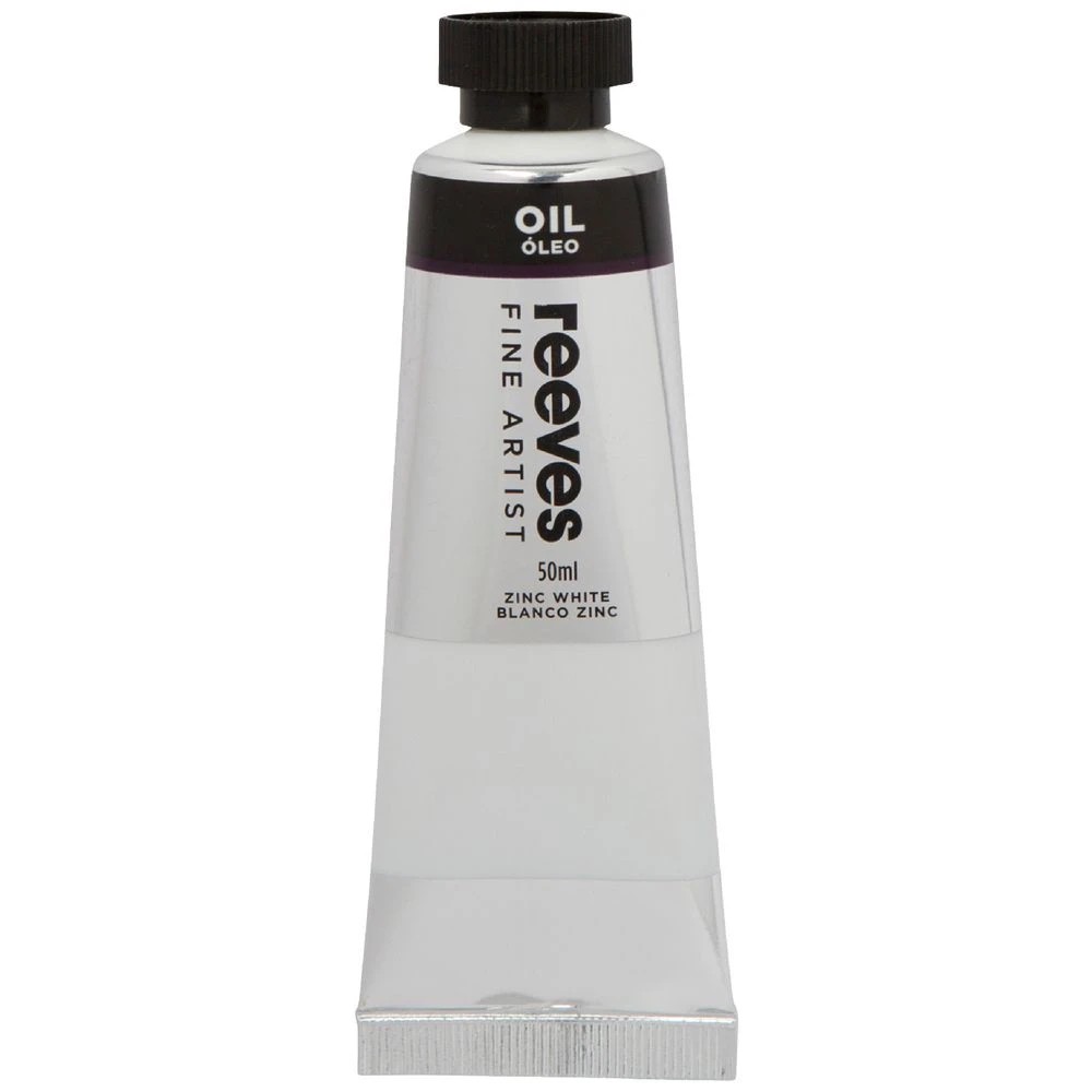 1 Reeves Oil Paint 50mL Zinc White, 1 of 1