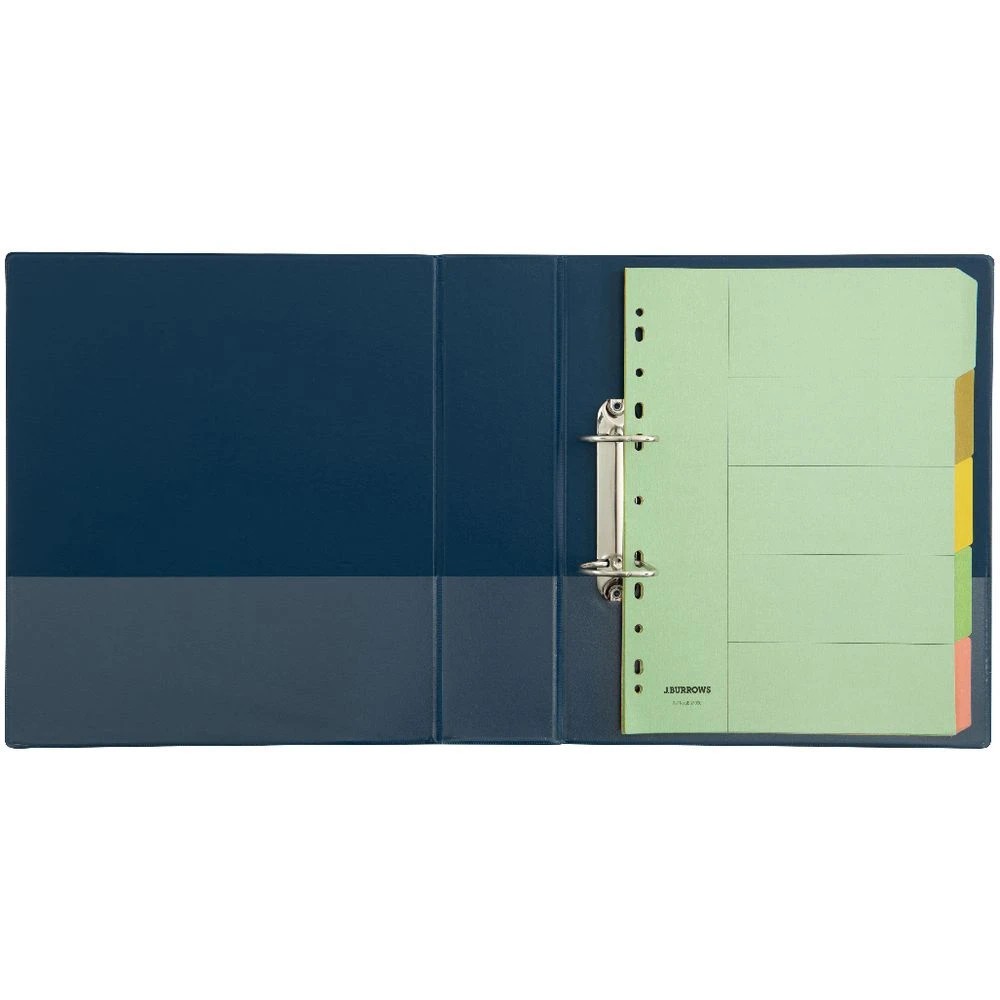 5 J.Burrows Insert Binder A4 2 D-Ring 50mm Blue, 5 of 6
