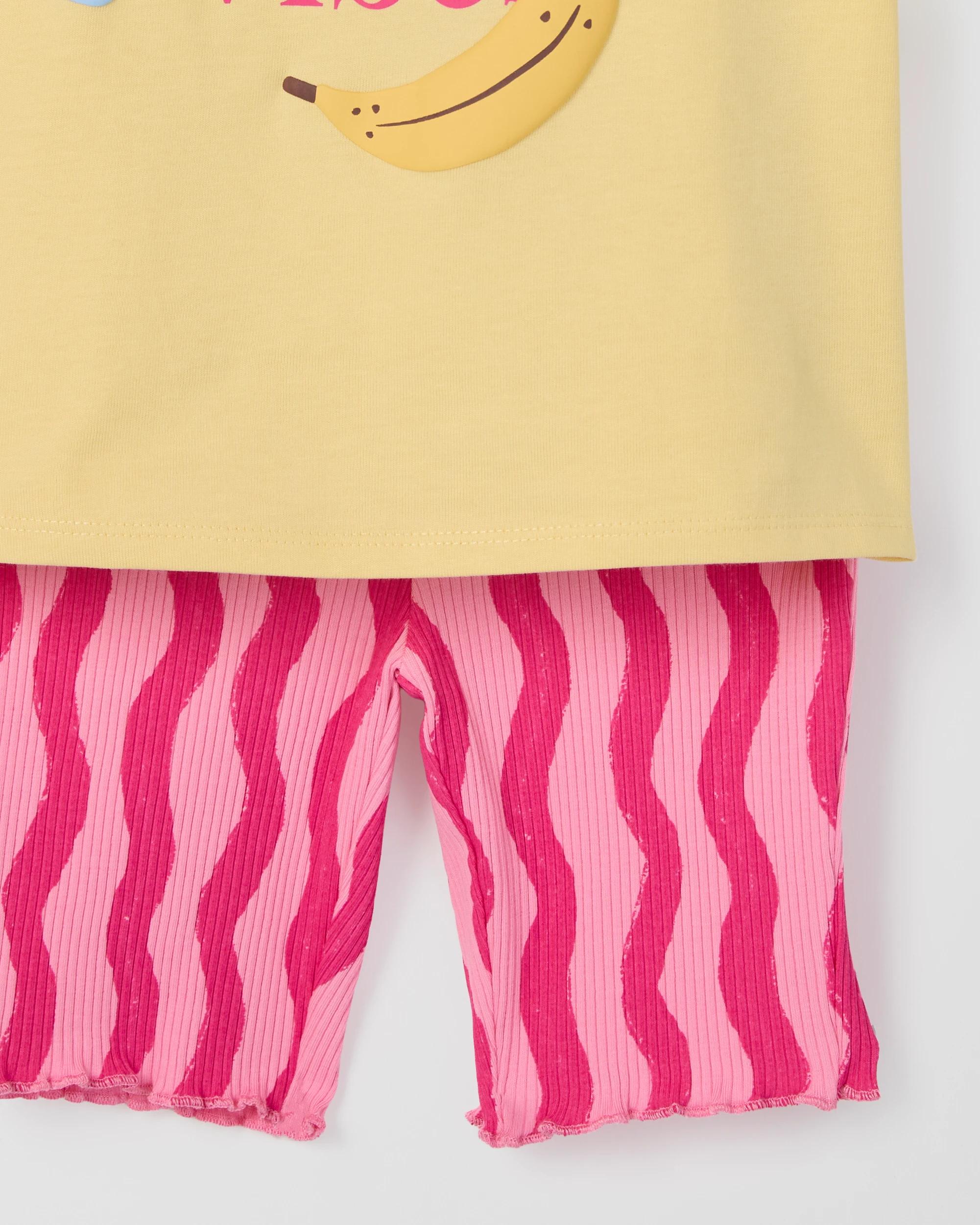 7 Target Kids Australian Cotton Blend T-Shirt and Bike Shorts Set YELLOW FRUIT, 7 of 7