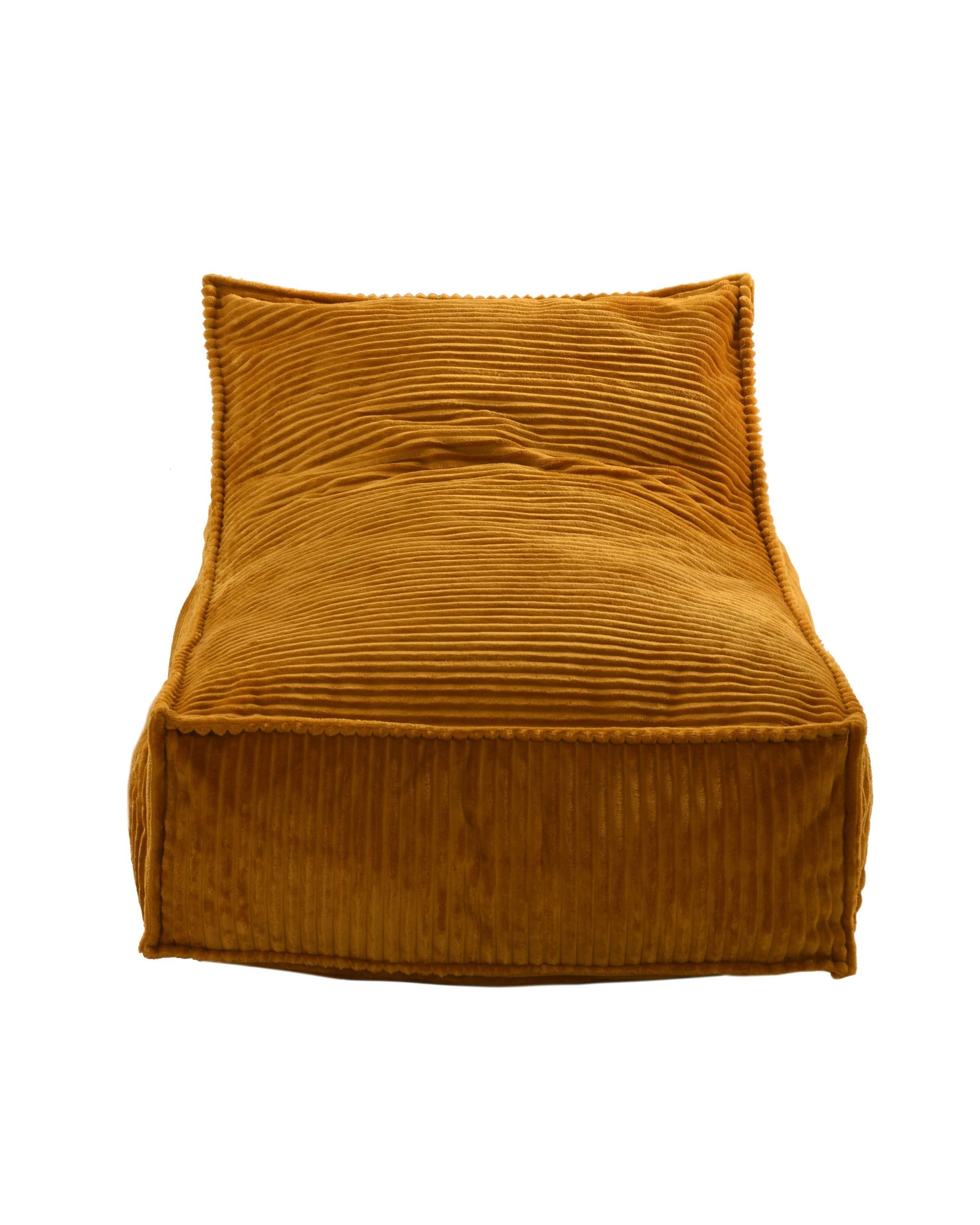 3 Cadence & Co. Wilde Ribbed Luxe Fleece Bean Bag Lounge Cover - Mustard, 3 of 7