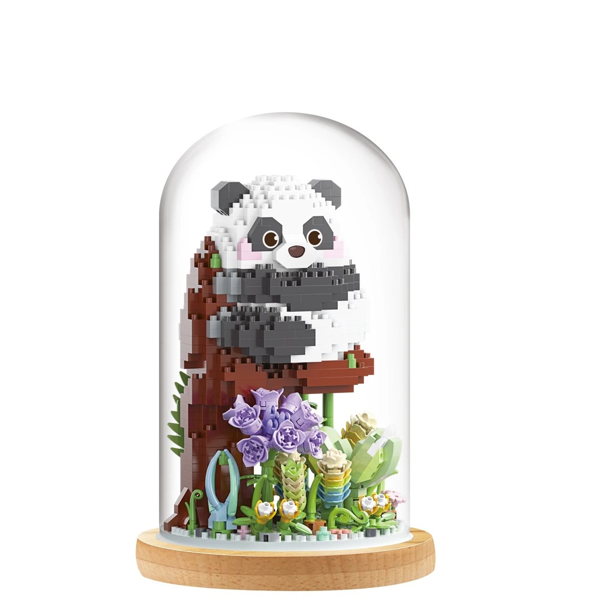 3 Mini Blocks Flower Series: Panda in Tree - Assorted, 3 of 4