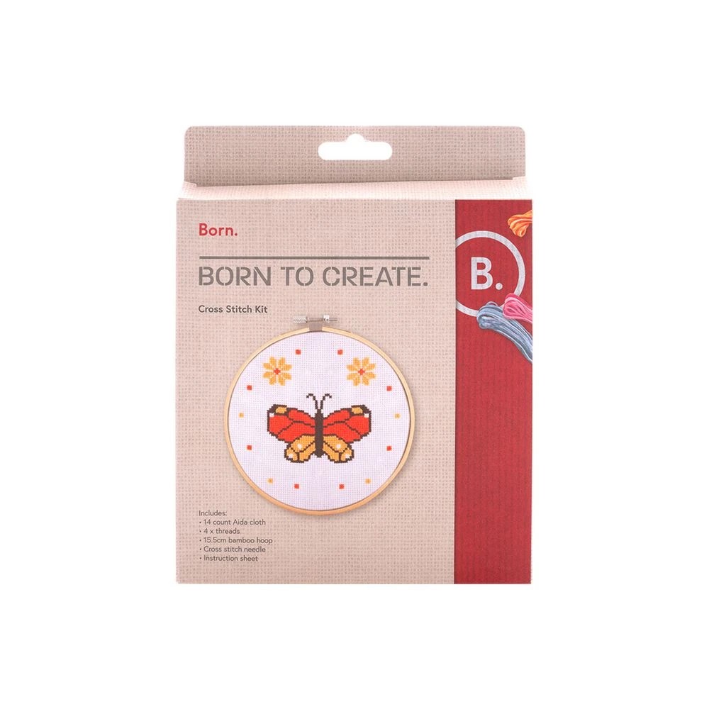 1 Born Cross Stitch Kit Butterfly, 1 of 3