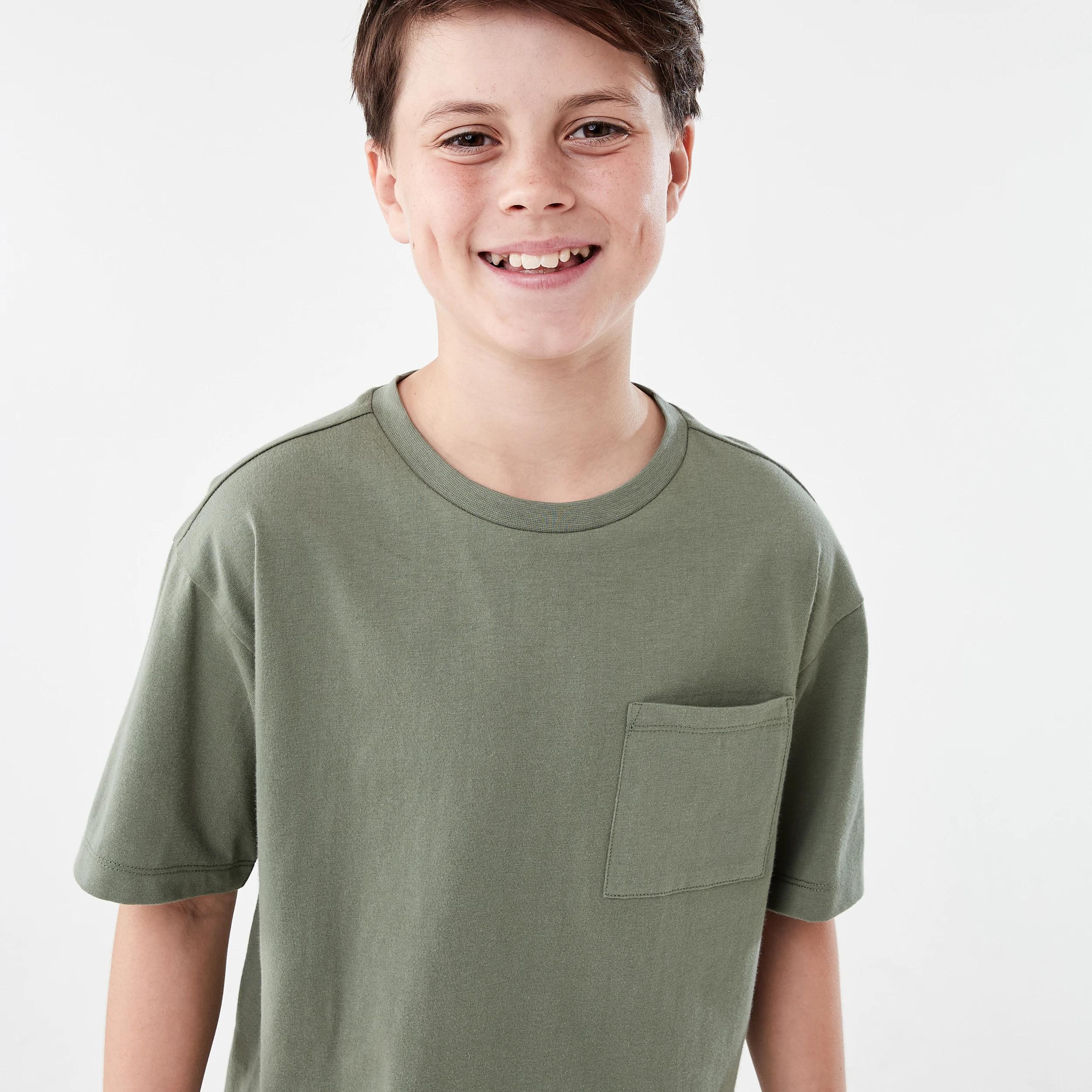 3 Short Sleeve Knit Woven Pyjama Set GREEN CHECK, 3 of 7