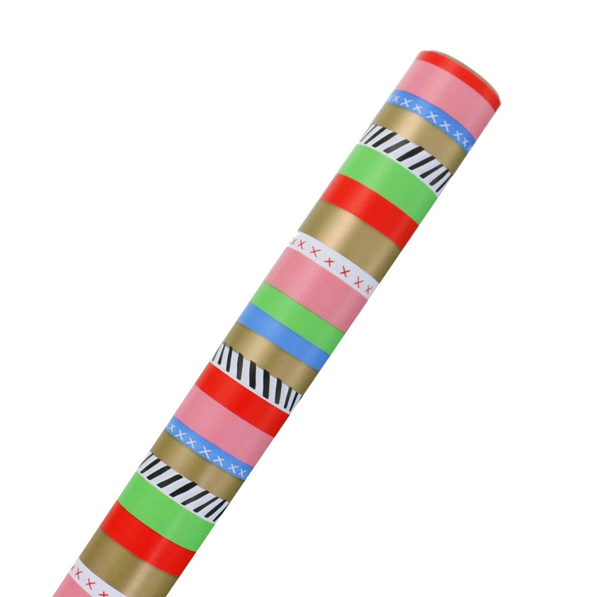 3 Hallmark Wrapping Paper Roll - Jolly & Bright Stripes, 3 of 3
