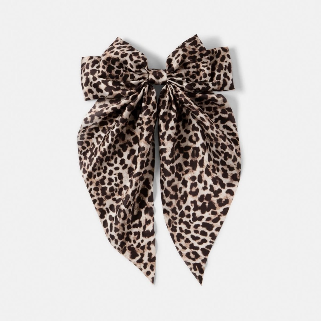1 Leopard Barrette Large Bow Hair Clip, 1 of 4