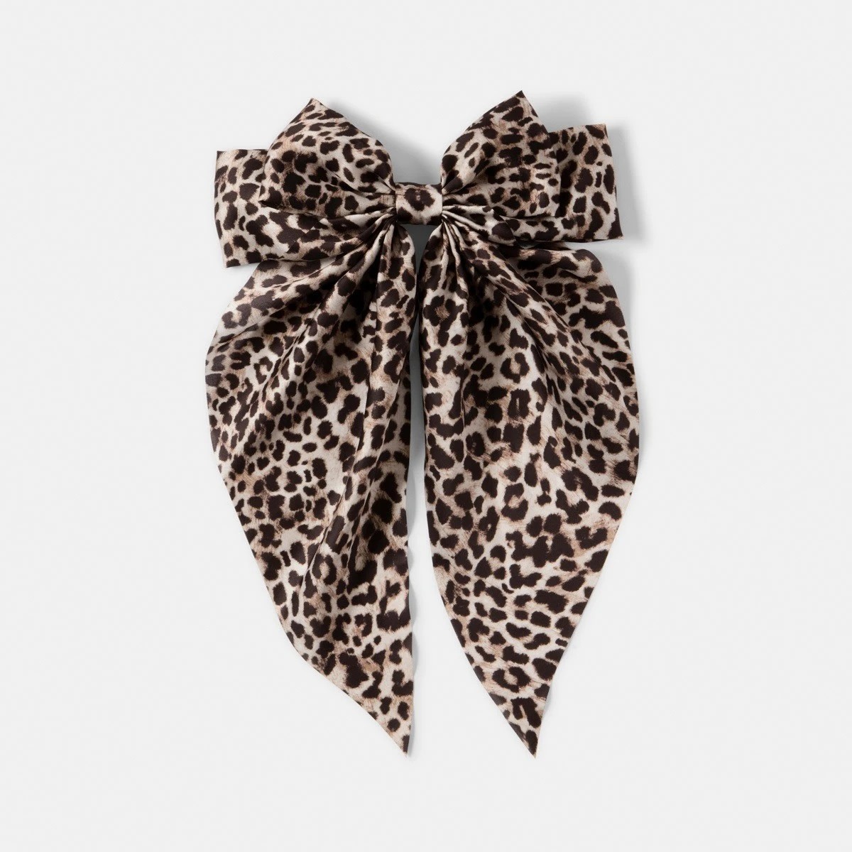 1 Leopard Barrette Large Bow Hair Clip, 1 of 4