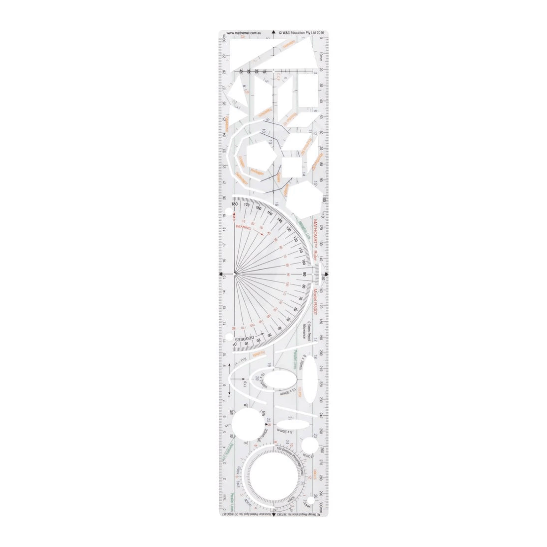 1 Mathomat Mathematics Ruler R300T, 1 of 3