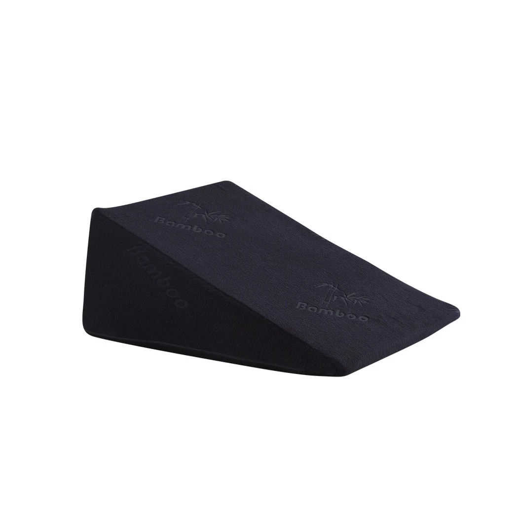2 Dreamz Cool Gel Memory Foam Bed Wedge Pillow Cushion Neck Back Support Sleep With Cover x2, 2 of 10