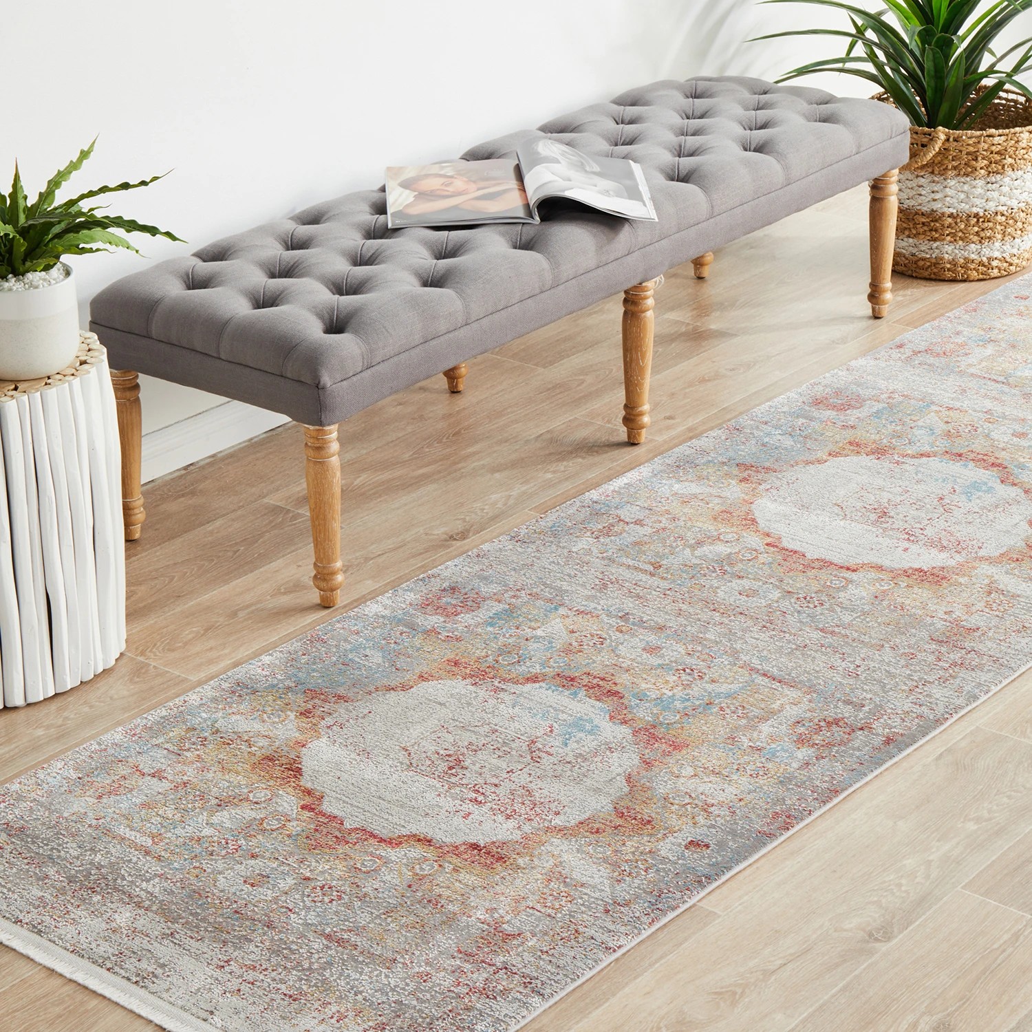3 Common Ground Rugs Glimmers 103 300x80cm Runner - Medium Bamboo Silk Rug - Terra - Brown, 3 of 9