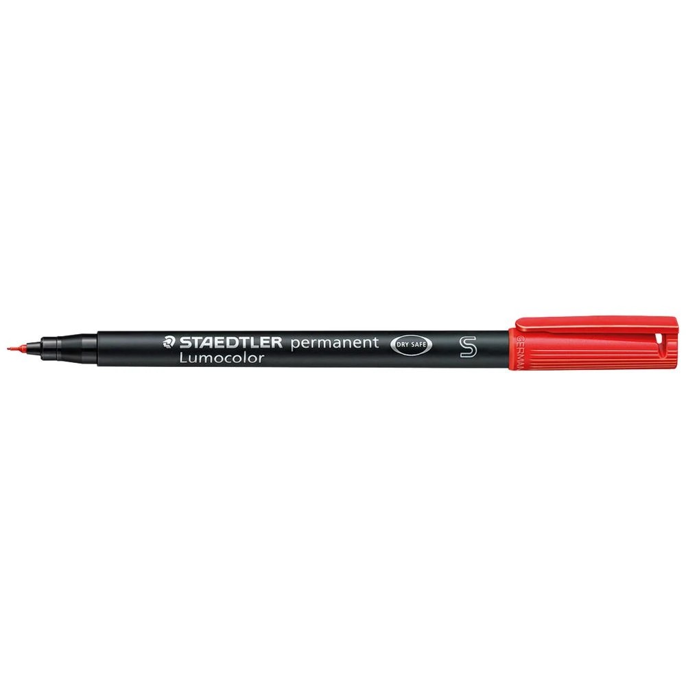 1 Staedtler Lumocolor Super Fine Permanent Marker Red, 1 of 6
