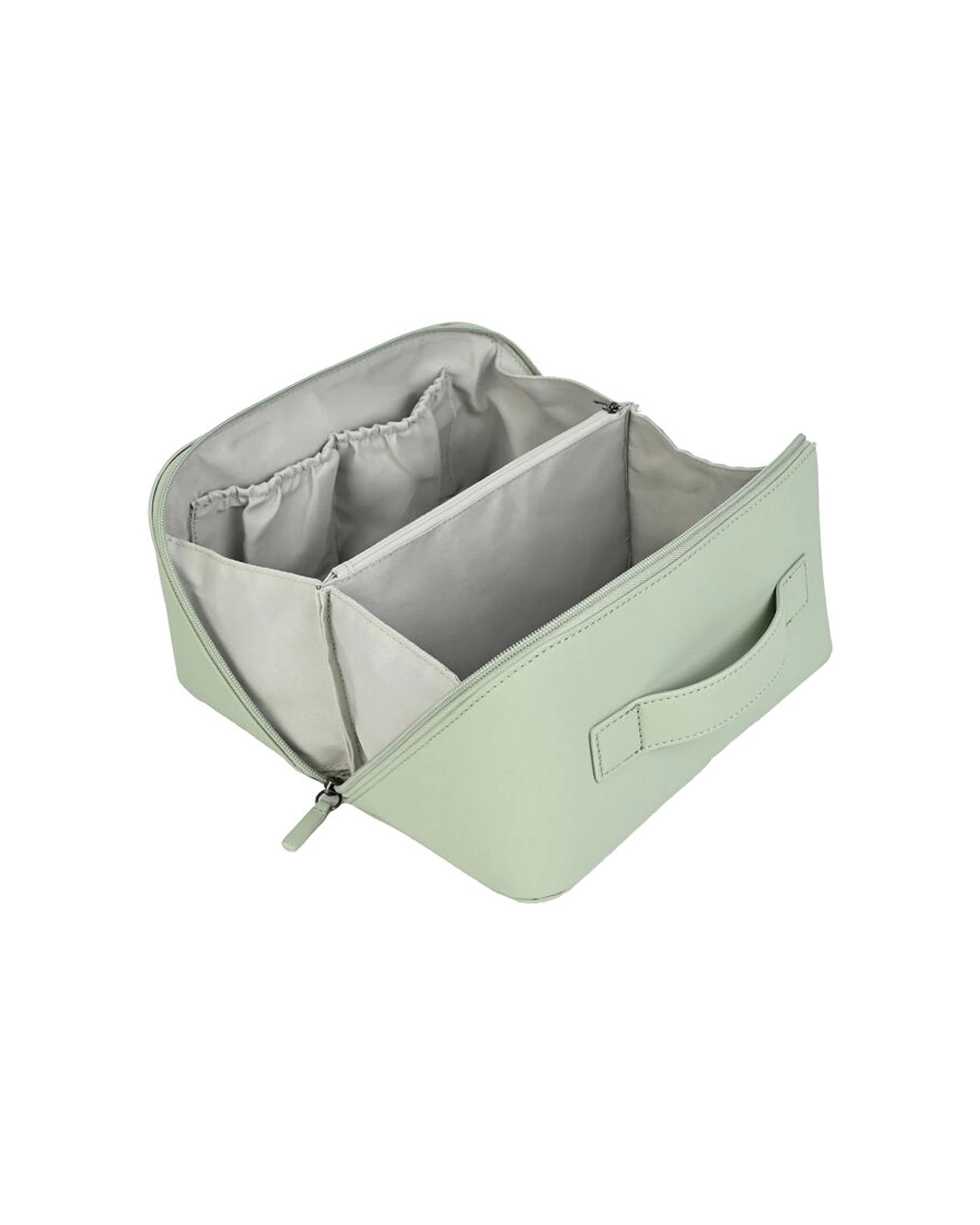 5 Kate Hill Travelling Make Up Cosmetic Bag Case Compact Organised 24x14.5x14.5cm Pistachio - Green, 5 of 7