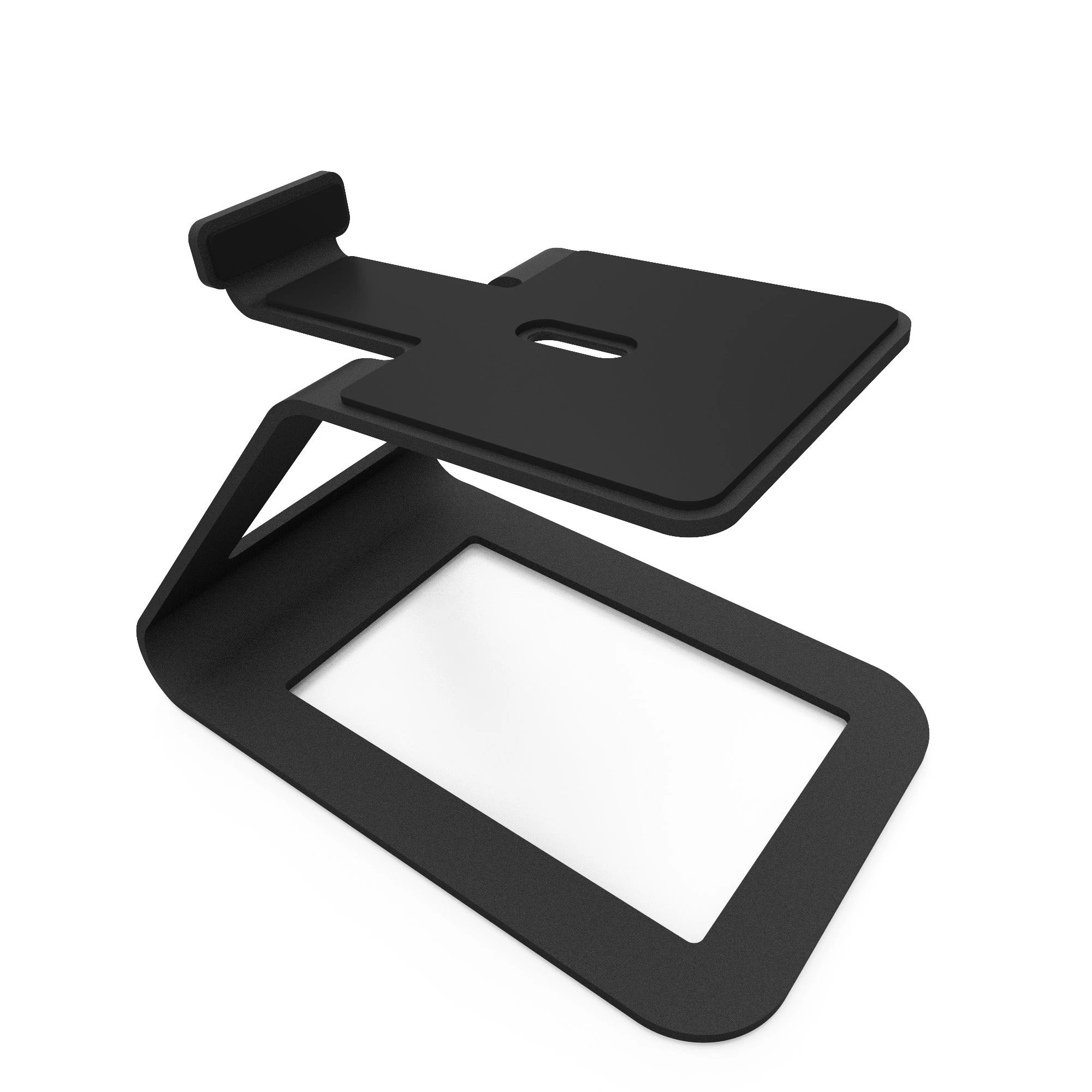 2 Kanto SE4 Elevated Desktop Speaker Stands for Midsize Speakers - Pair - Black, 2 of 7