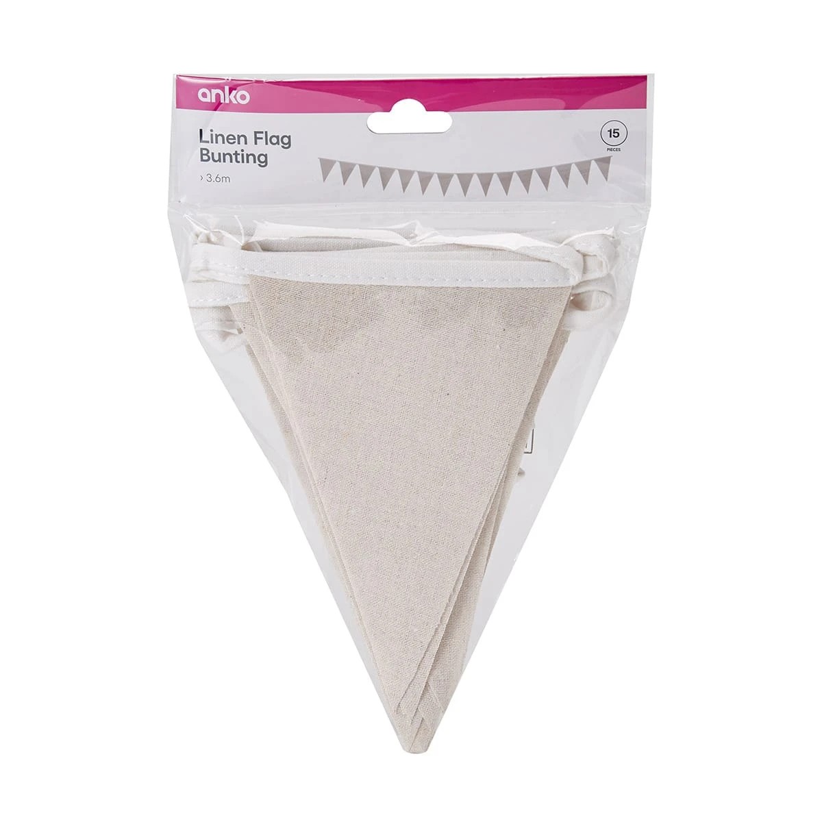 4 Linen Flag Bunting, 4 of 4