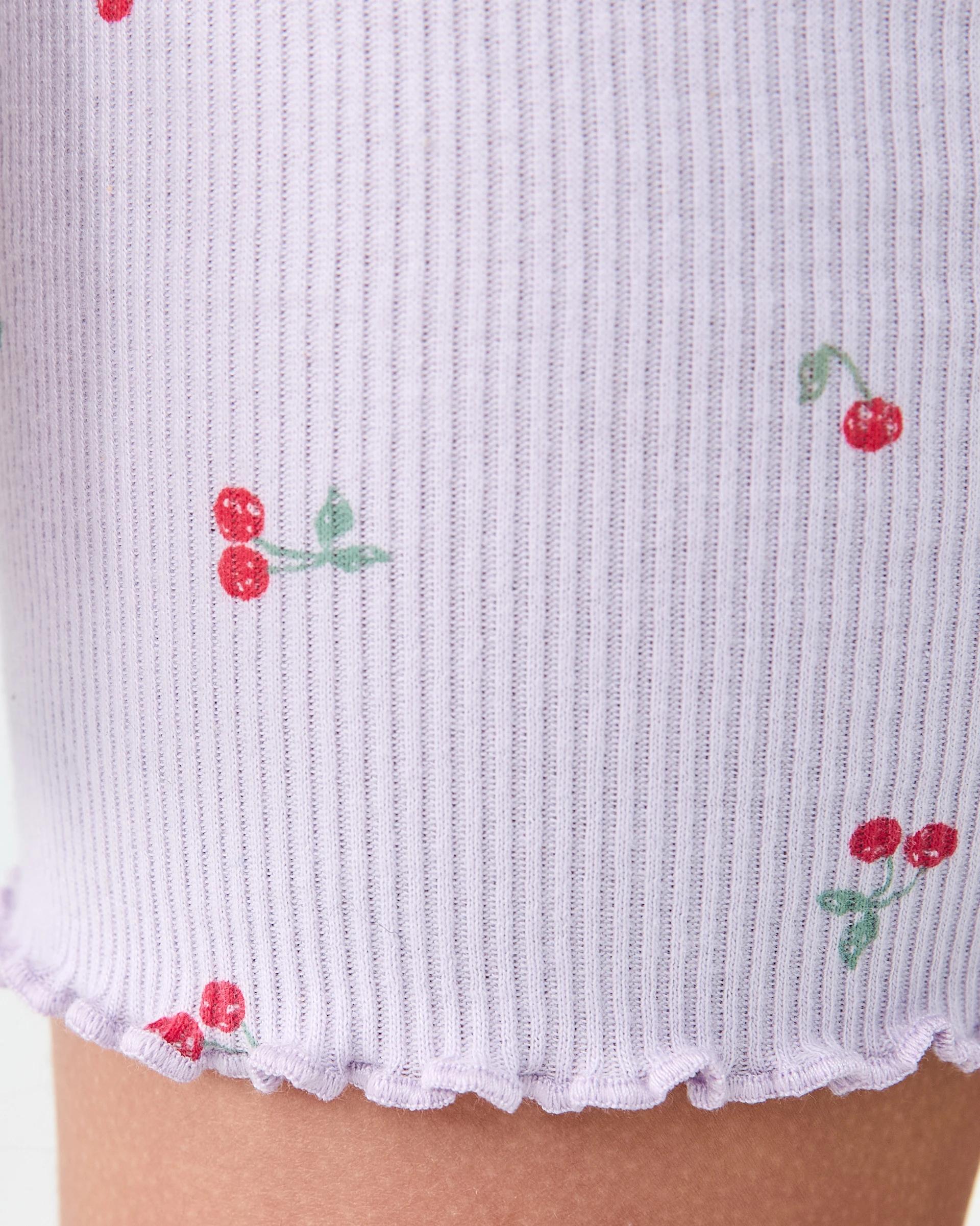 3 Printed Rib Bike Shorts Pur Cherry, 3 of 8