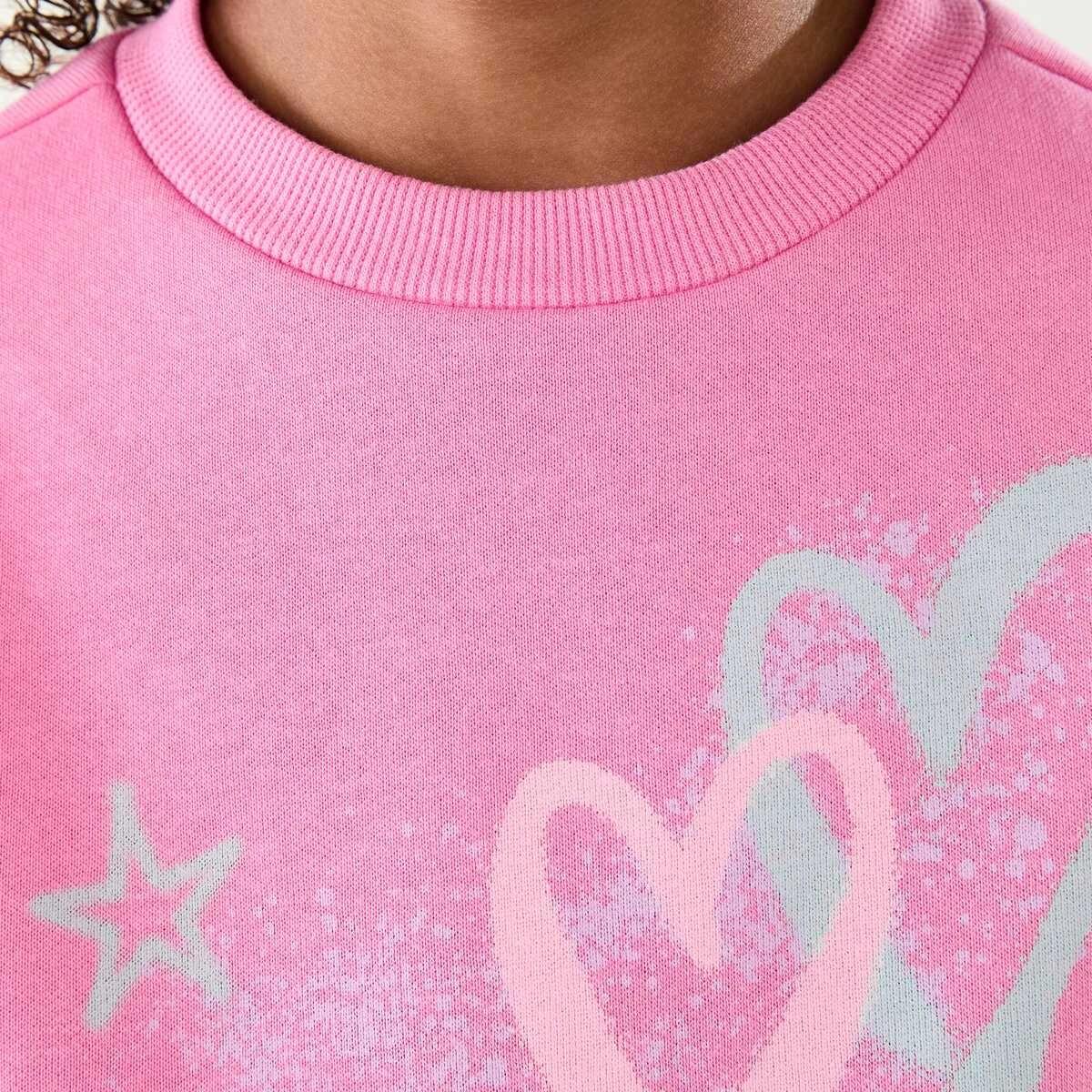 4 Print Crew Neck Sweatshirt Hearts, 4 of 9