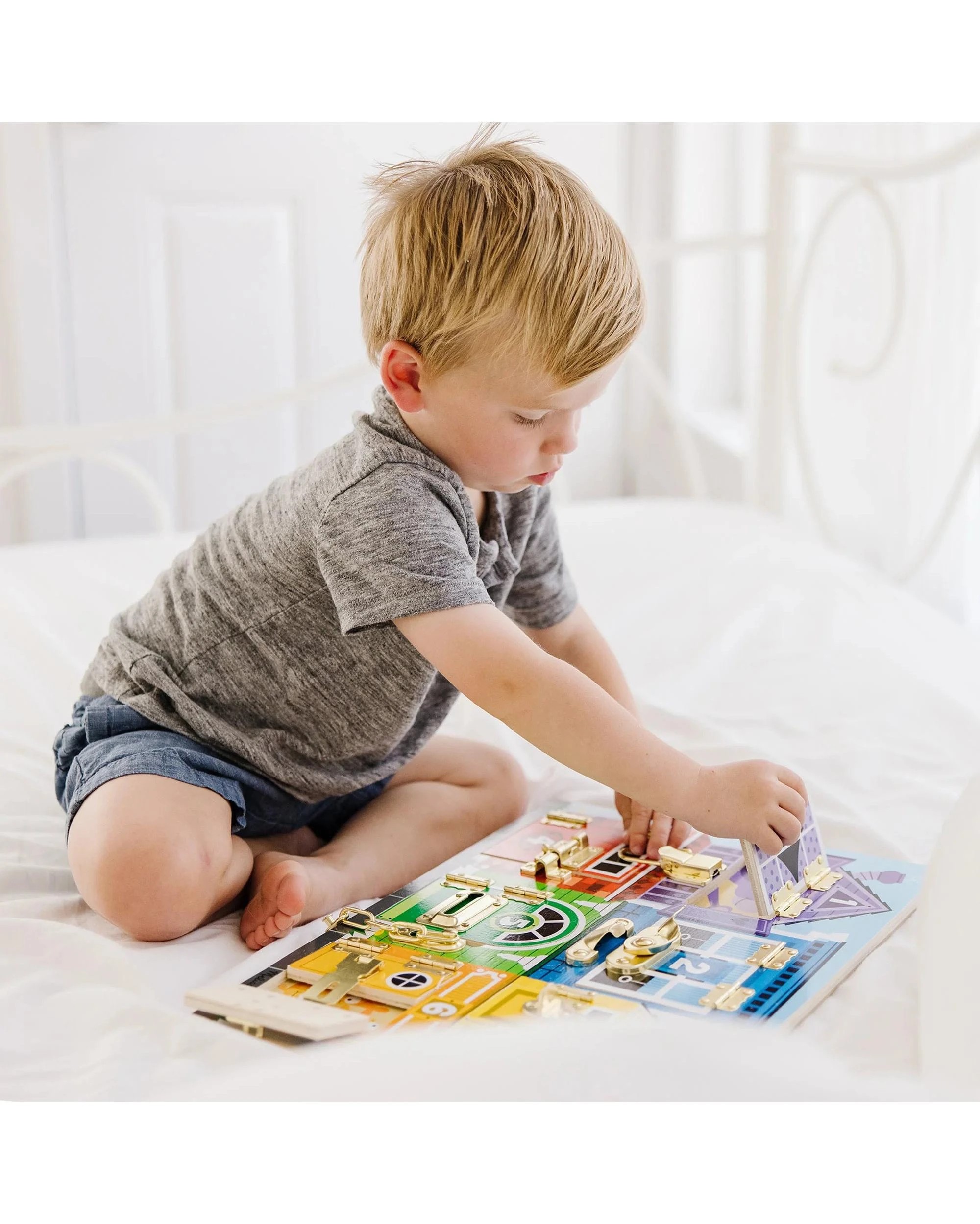 6 Melissa and Doug Wooden Latches Board, 6 of 8