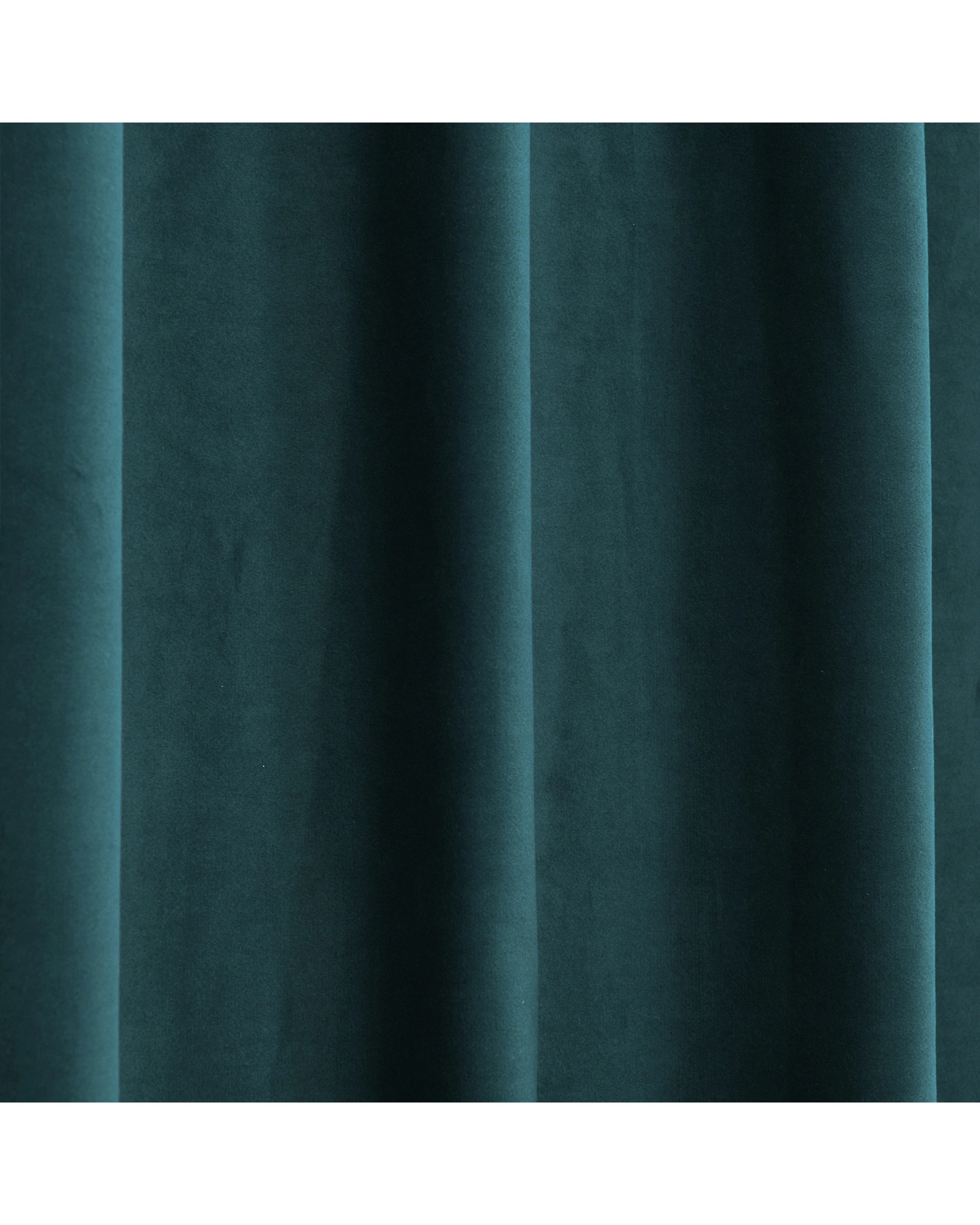 4 Cadence & Co. Byron Matte Velvet 100% Blockout Concealed Tab Top Curtain Twin Pack  90x223cm - Teal, 4 of 6