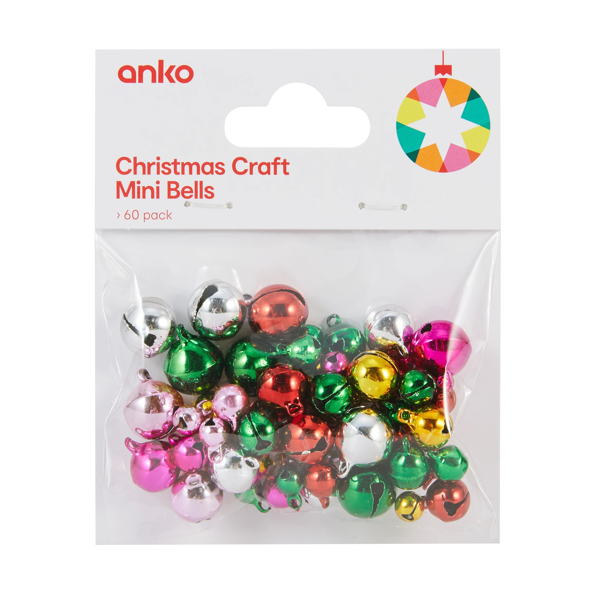 1 60 Pack Christmas Craft Mini Bells, 1 of 3