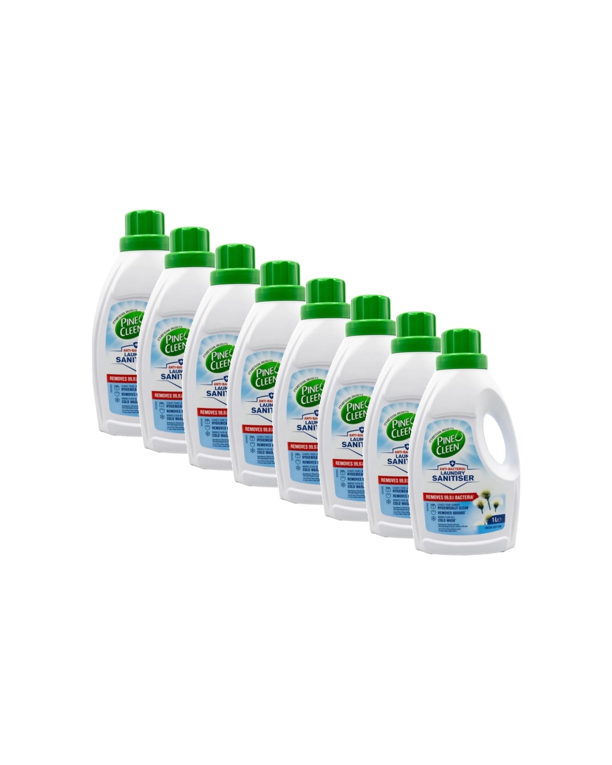 1 Pine O Cleen 8PK Antibacterial Fresh Cotton Laundry Sanitiser 1L - Plain, 1 of 3