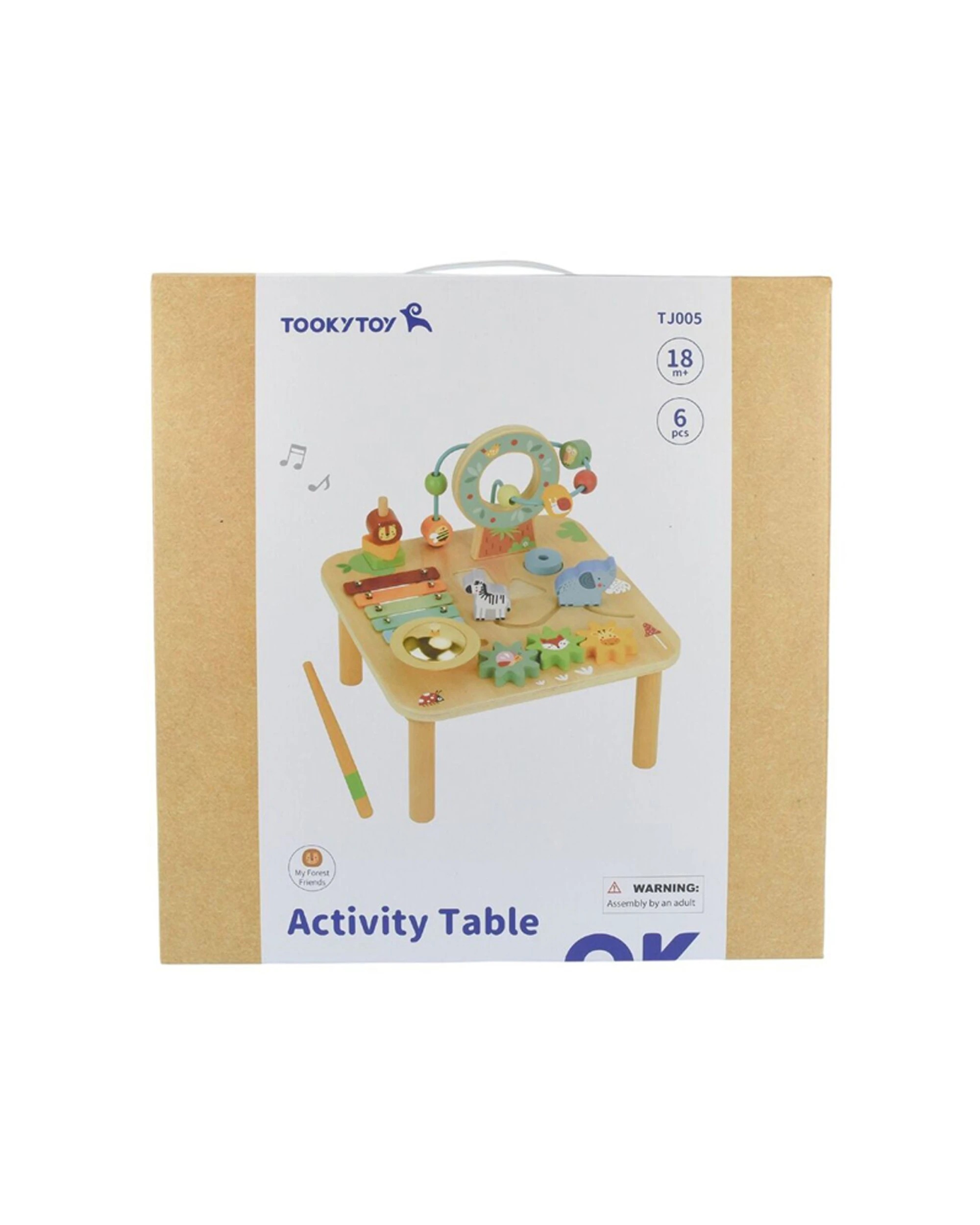 4 Tooky Toy Wooden My Forest Friends Activity Table Play Set Kids Children 2y Plus - Natural, 4 of 4
