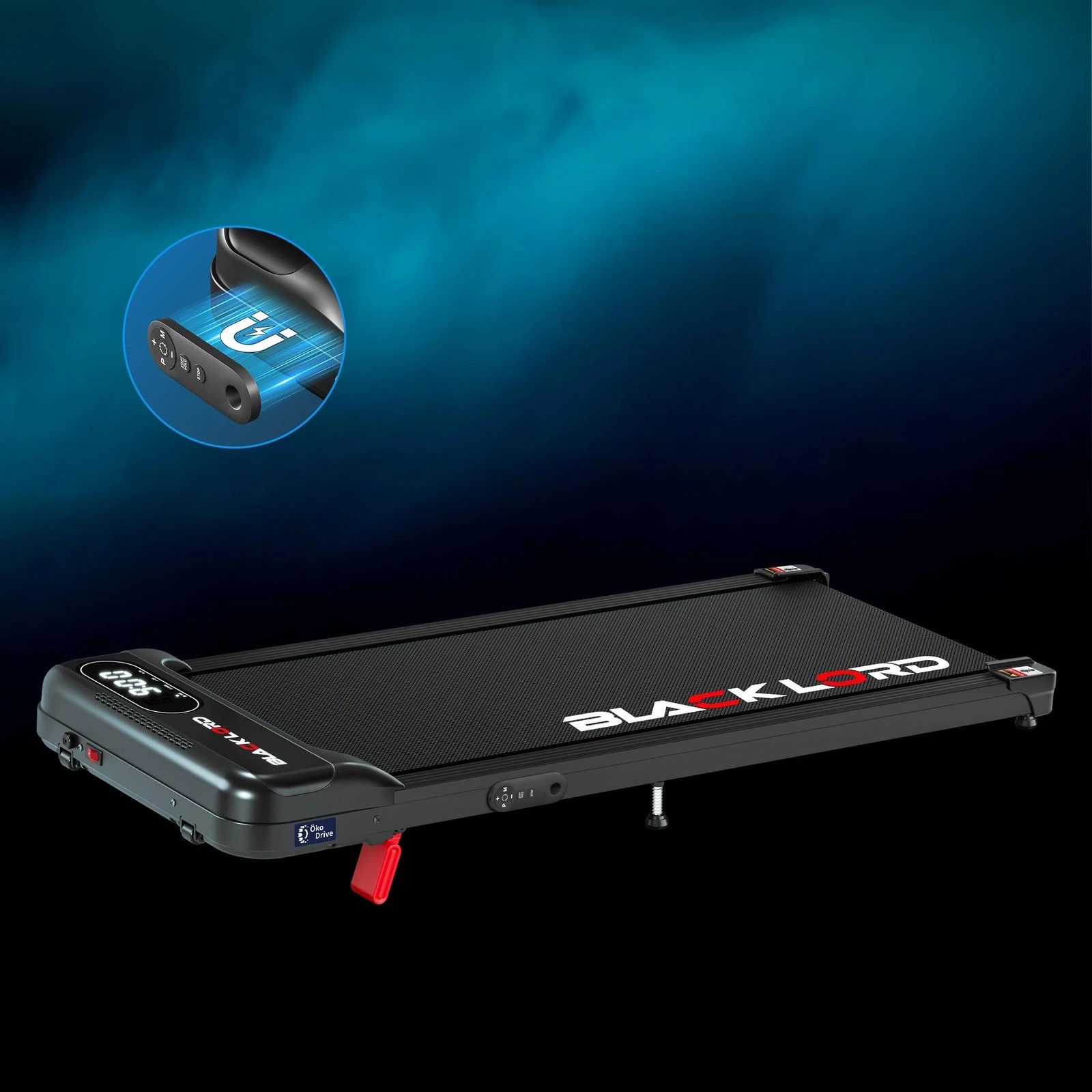 2 Black Lord Treadmill Electric Walking Pad Incline Home Gym Magnetic Remote - Black, 2 of 10