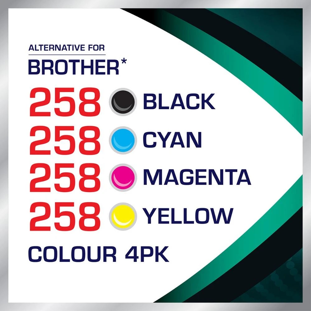 2 Calidad Brother TN258 Black and Colour 4 Pack, 2 of 7