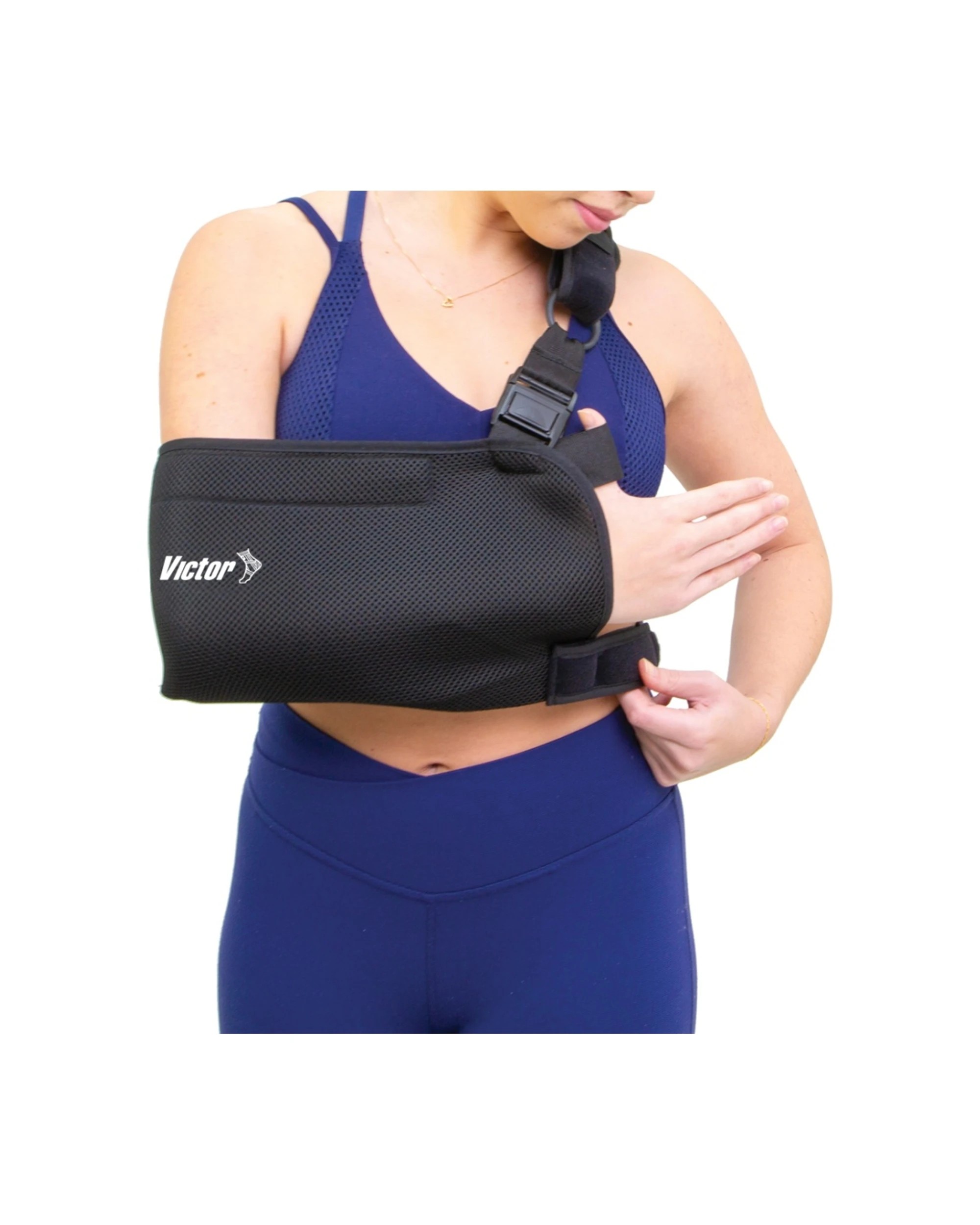 2 Victor Sports Recovery Support Immobiliser Universal Fit Arm Medium - Black, 2 of 2