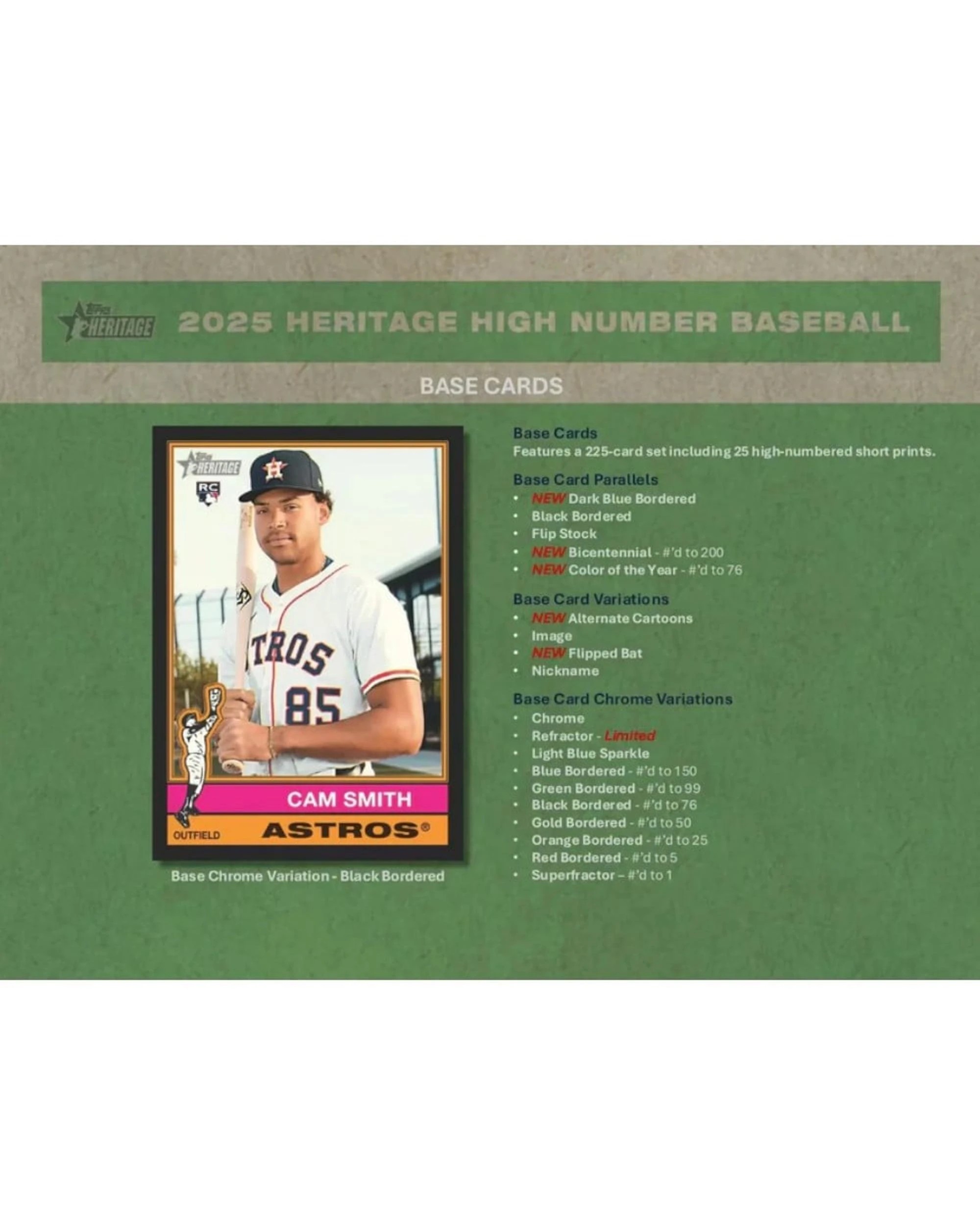 3 Topps 2025 MLB Baseball Heritage High Number Hobby Pack, 3 of 6