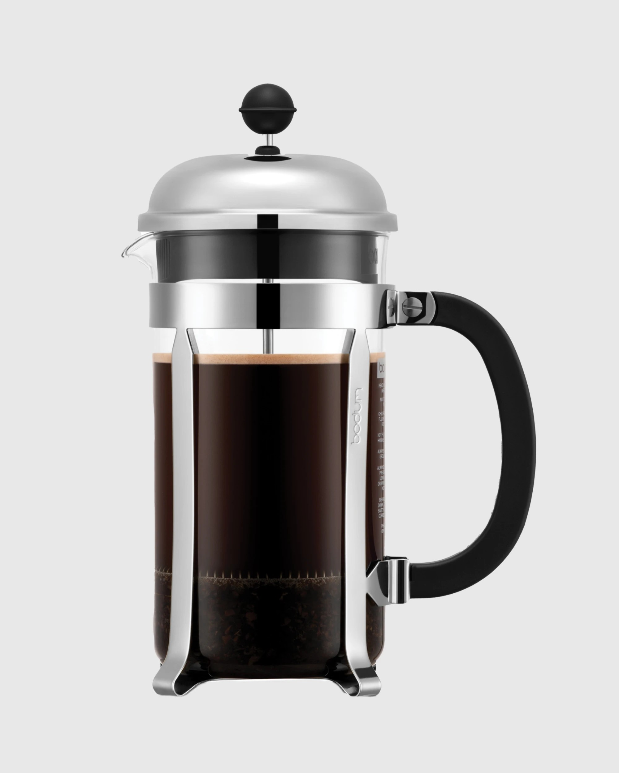 4 Bodum Chambord French Press, 1.0L - 8 Cup Capacity - Silver, 4 of 4