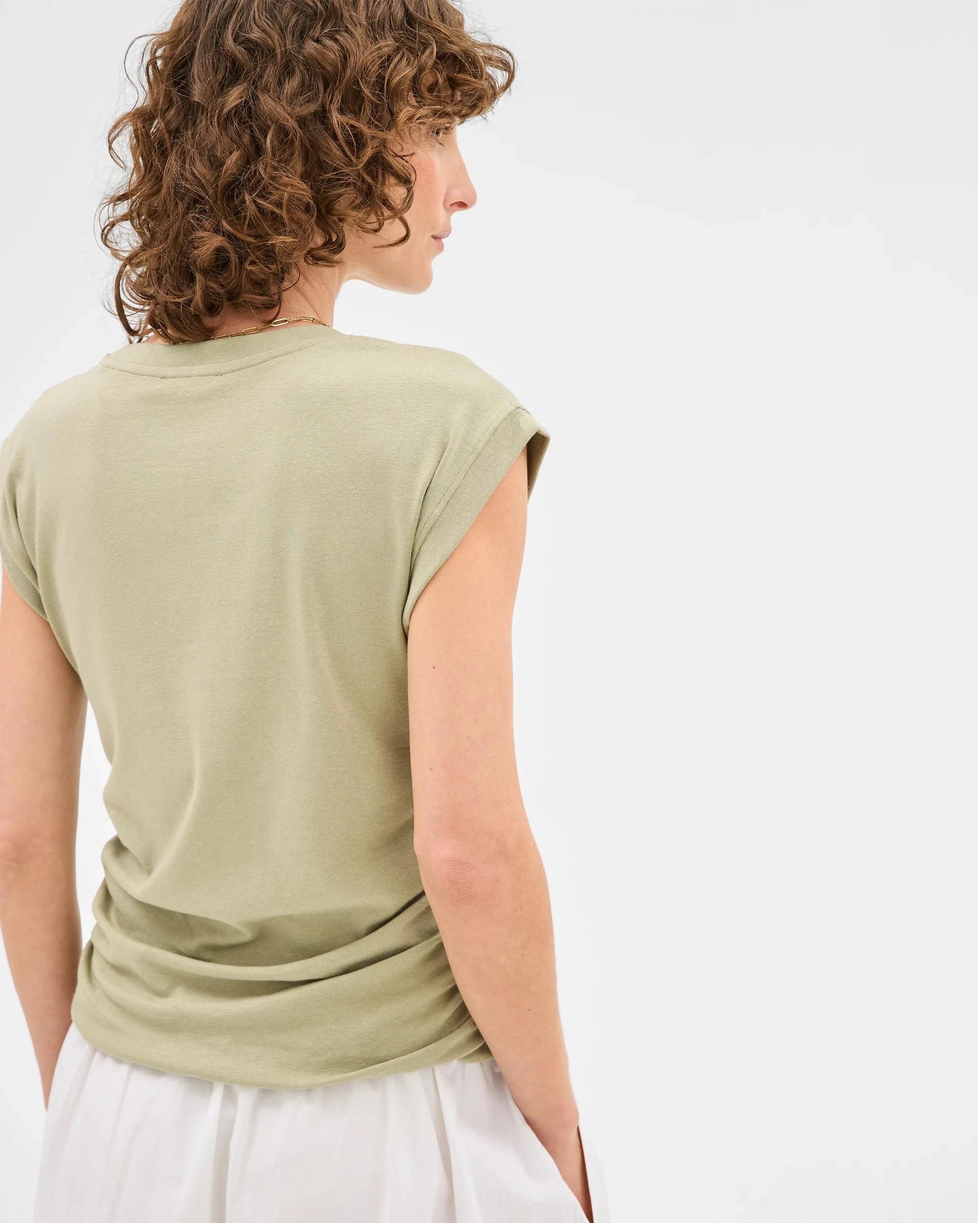 6 Target Gathered Waist Muscle T-Shirt ALOE VERA, 6 of 6