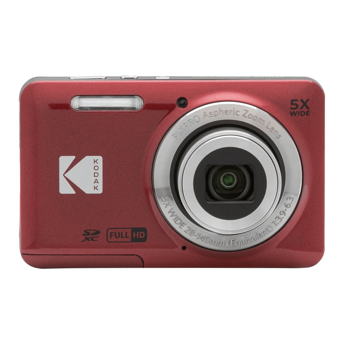 1 Kodak FZ55 16MP Digital Camera Red, 1 of 9