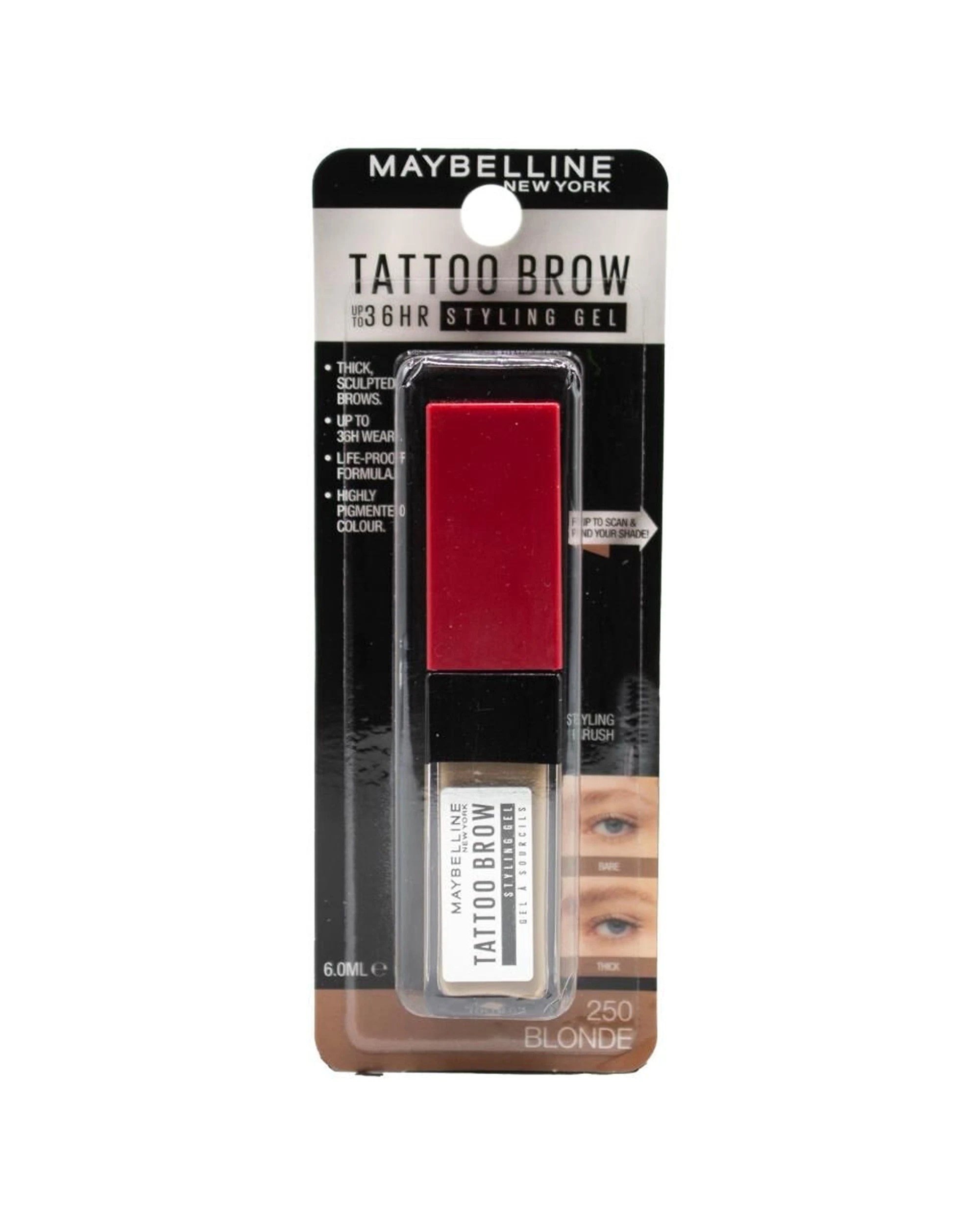 2 Maybelline 3PK Tattoo Brow 36hr Styling Gel Waterproof Sweat Proof - Multi, 2 of 3