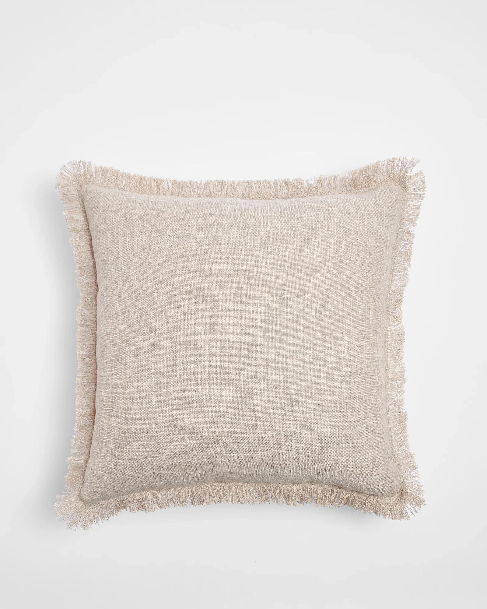 1 Target Ellerie Fringe Cushion - Natural, 1 of 2