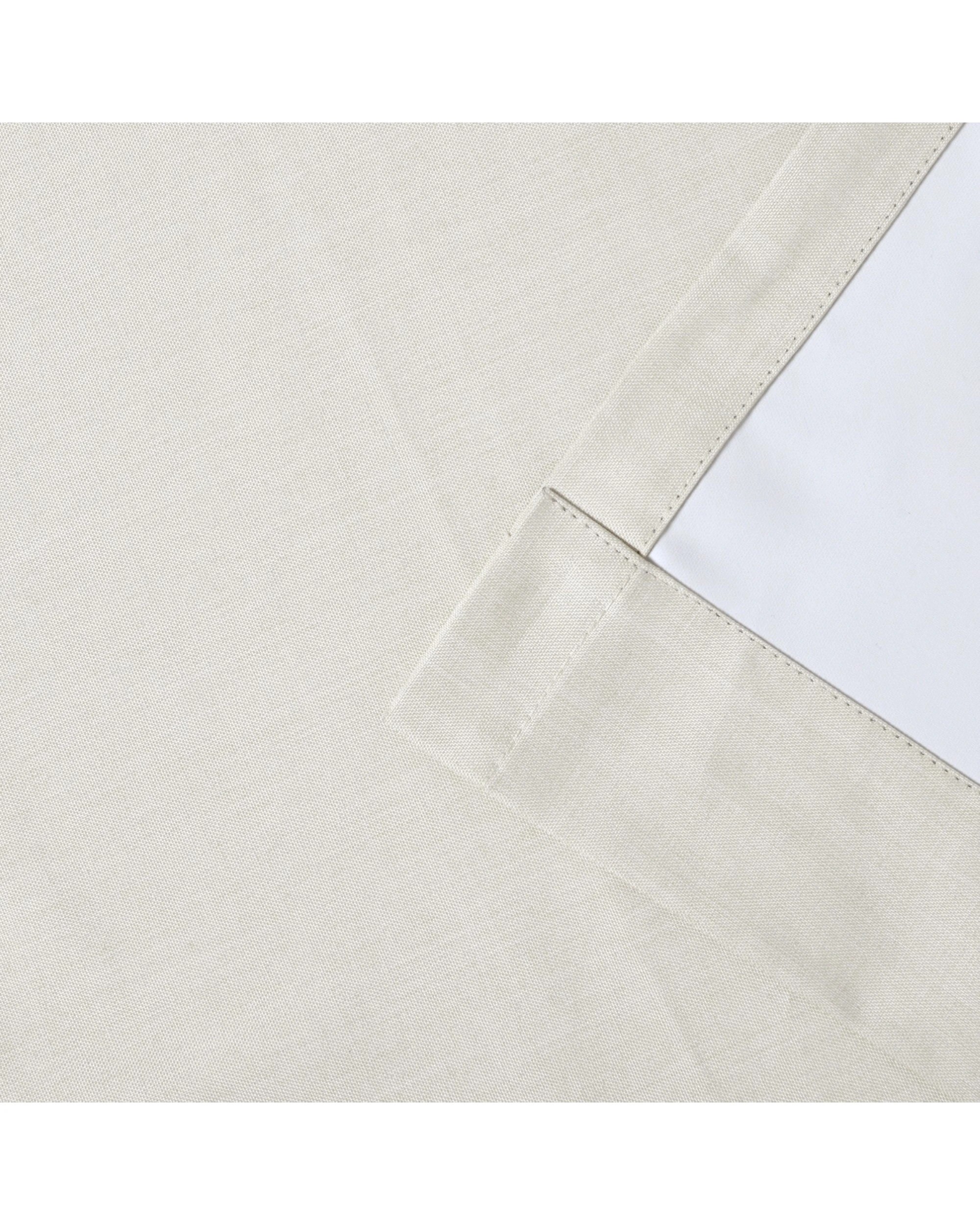 4 Sherwood Faux Linen 100% Blockout Eyelet Curtain Pair 135x223cm - Oatmeal, 4 of 5