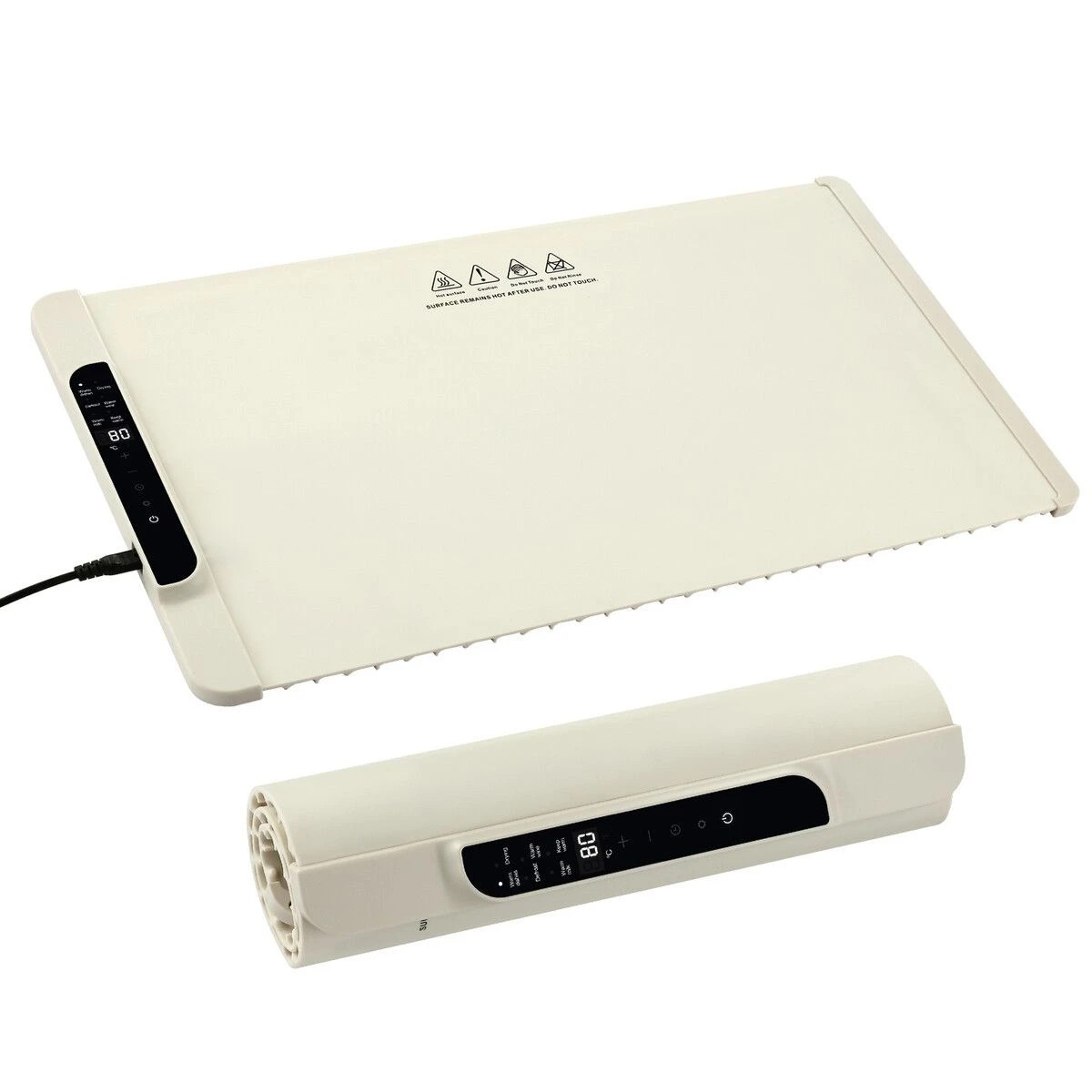 2 AUSWAY 6 in 1 Food Warming Mat Portable Electric Meal Fast Heating Tray, 2 of 2