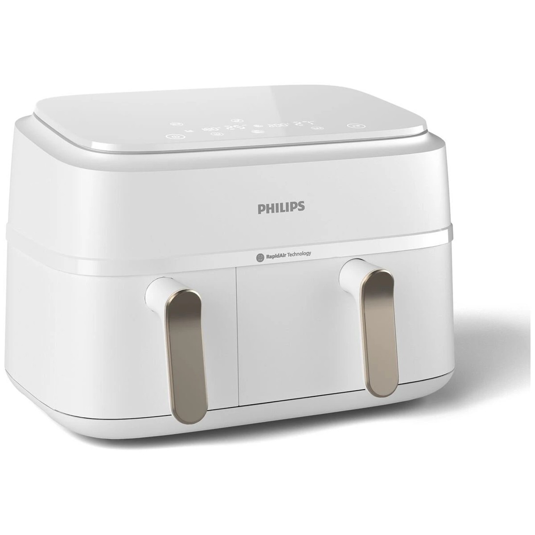 2 Philips 9L 3000 Series Dual Basket XXL Air Fryer - White, 2 of 5