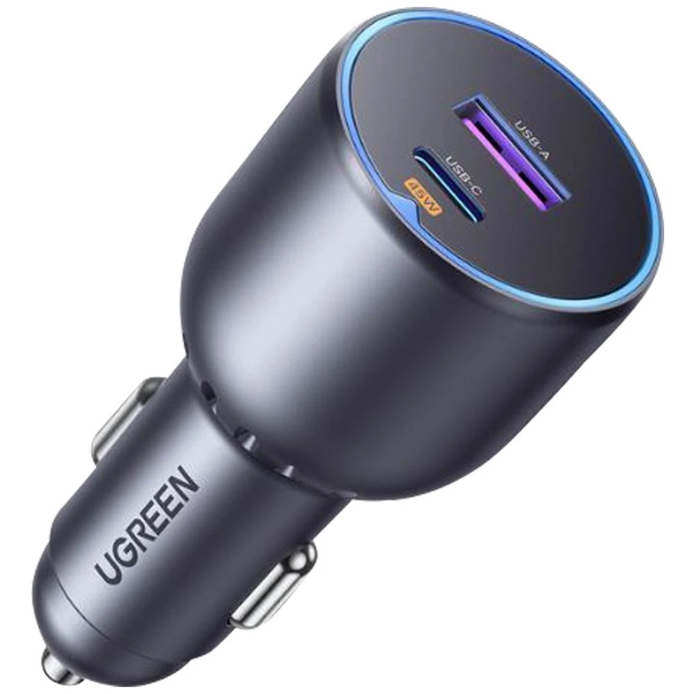 1 UGREEN 63W 2-Port Car Charger Black, 1 of 7