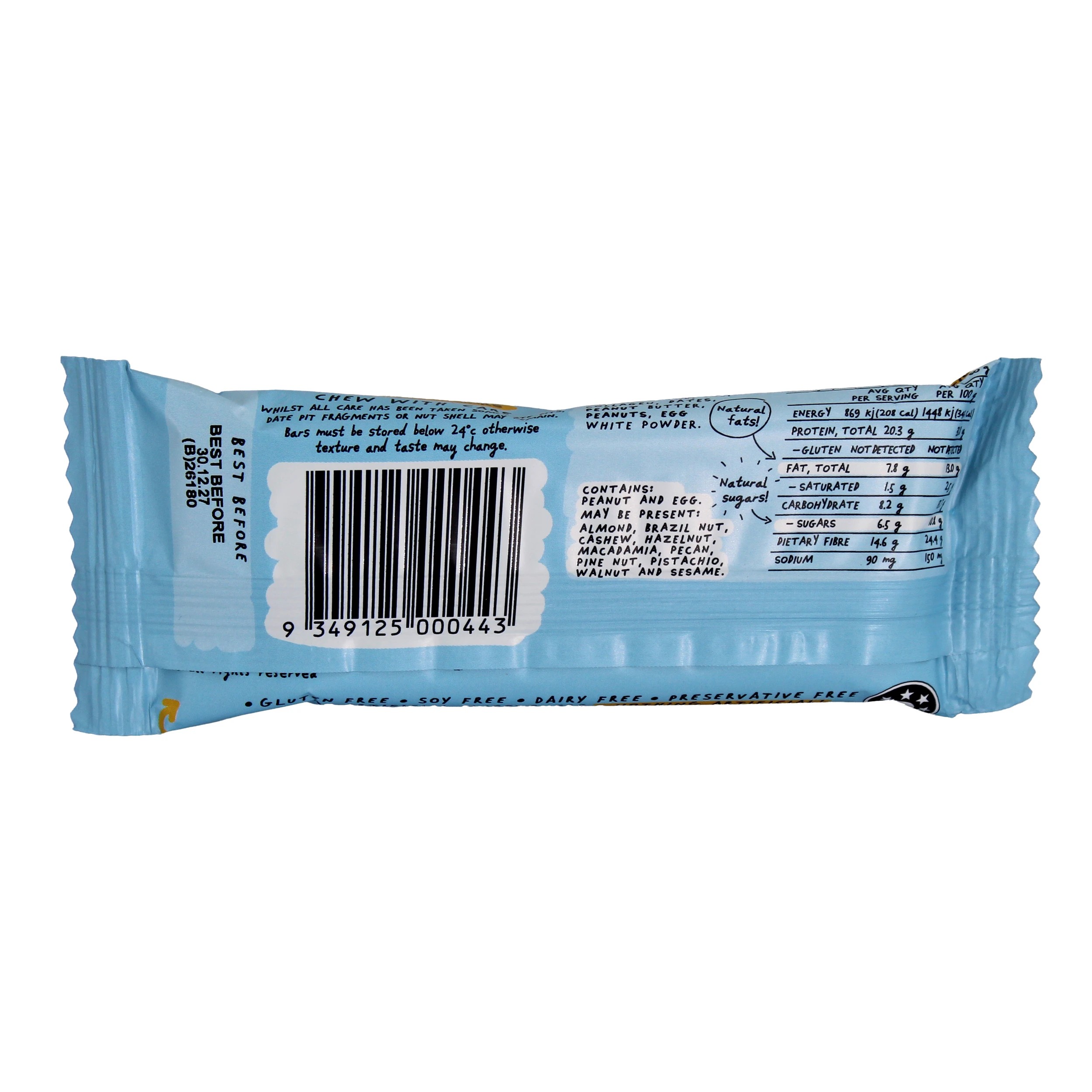 2 Blue Dinosaur Peanut Butter Protein Bar 60g, 2 of 2