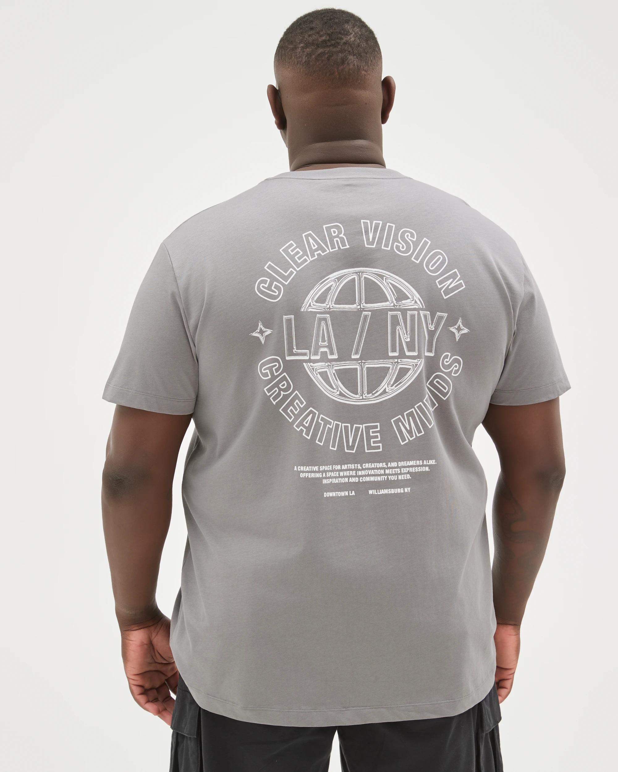 6 Target Man Plus Size Australian Cotton Heavyweight Relaxed Clear Vision T-Shirt GREY GARGOYLE, 6 of 6