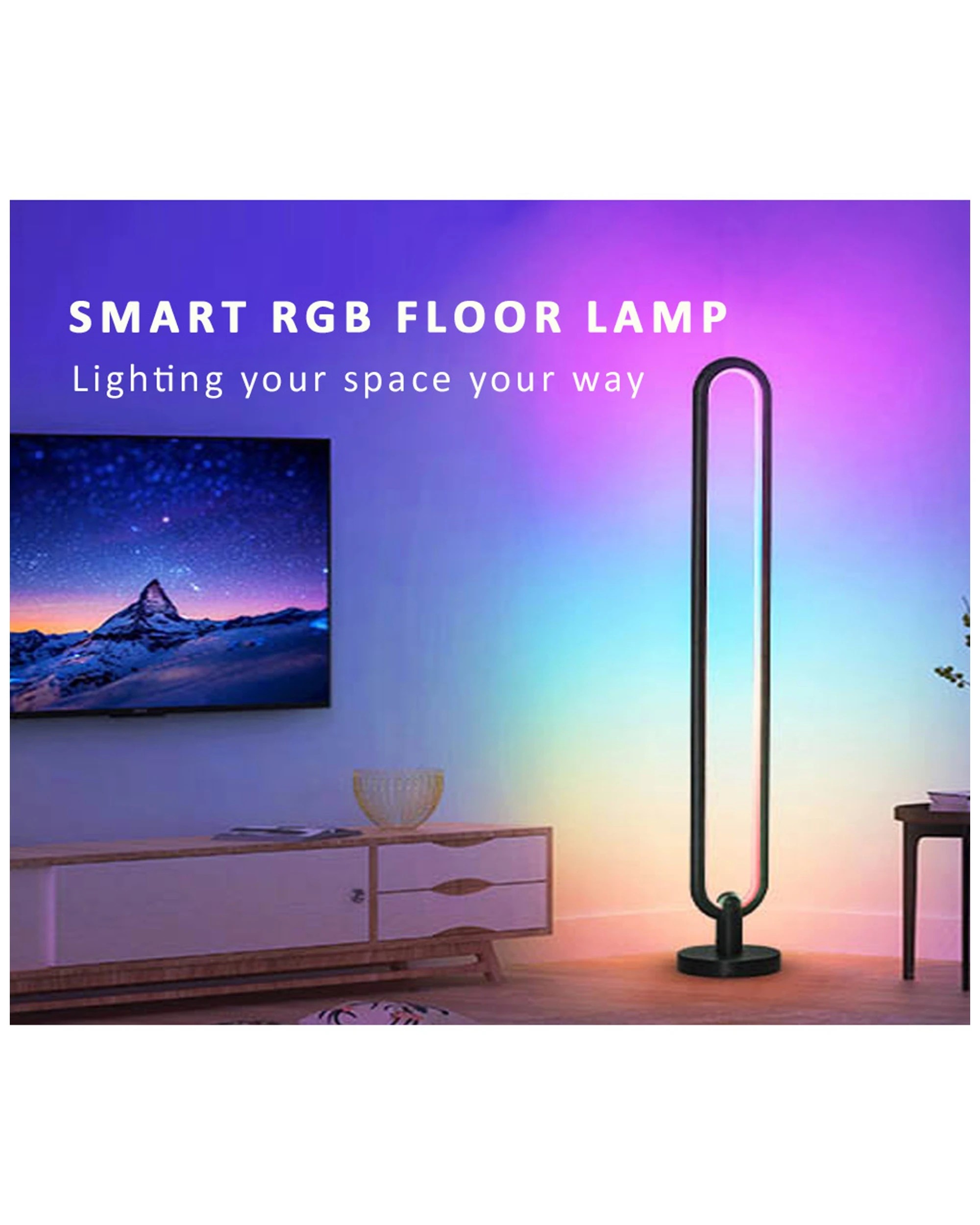 5 Sansai Smart Rgb/white Floor Led Light/lamp 1.05m Home Decor/decoration/lighting
 - Multi, 5 of 8