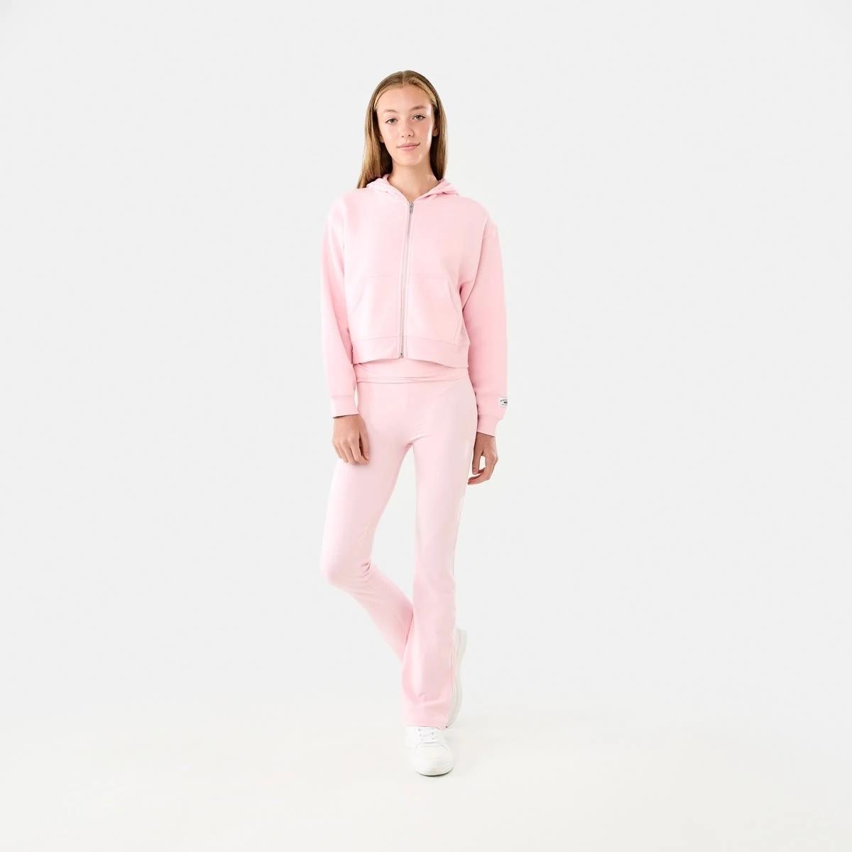 7 Cropped Zip Through Hoodie Pearl Pink, 7 of 10
