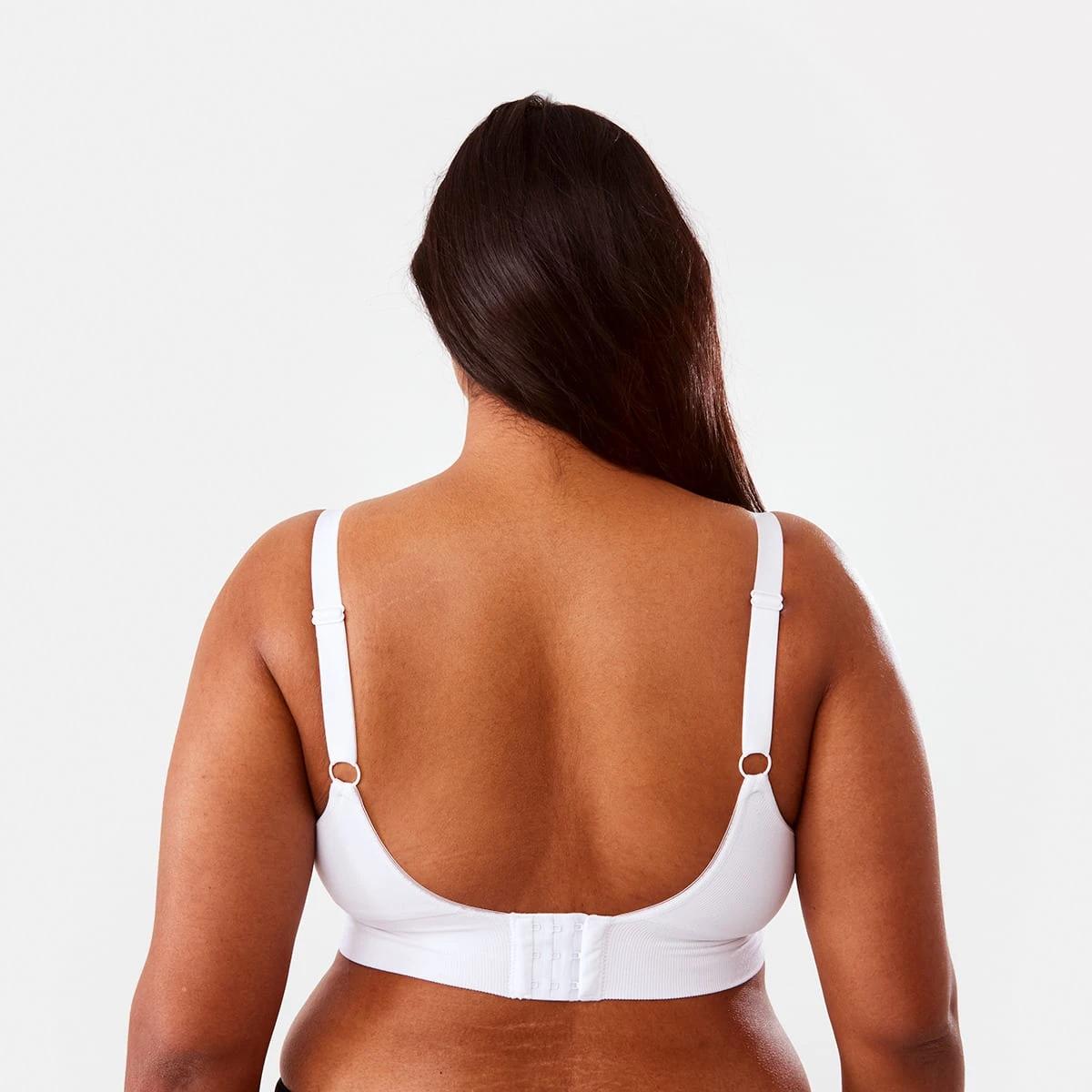 3 Full Figure Wirefree Seamfree T-Shirt Bra White, 3 of 6