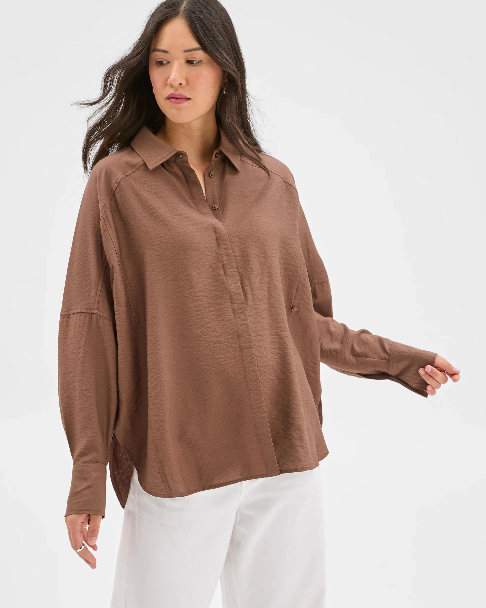 5 Target Woman Relaxed 2-Way Shirt FALL LEAF, 5 of 7