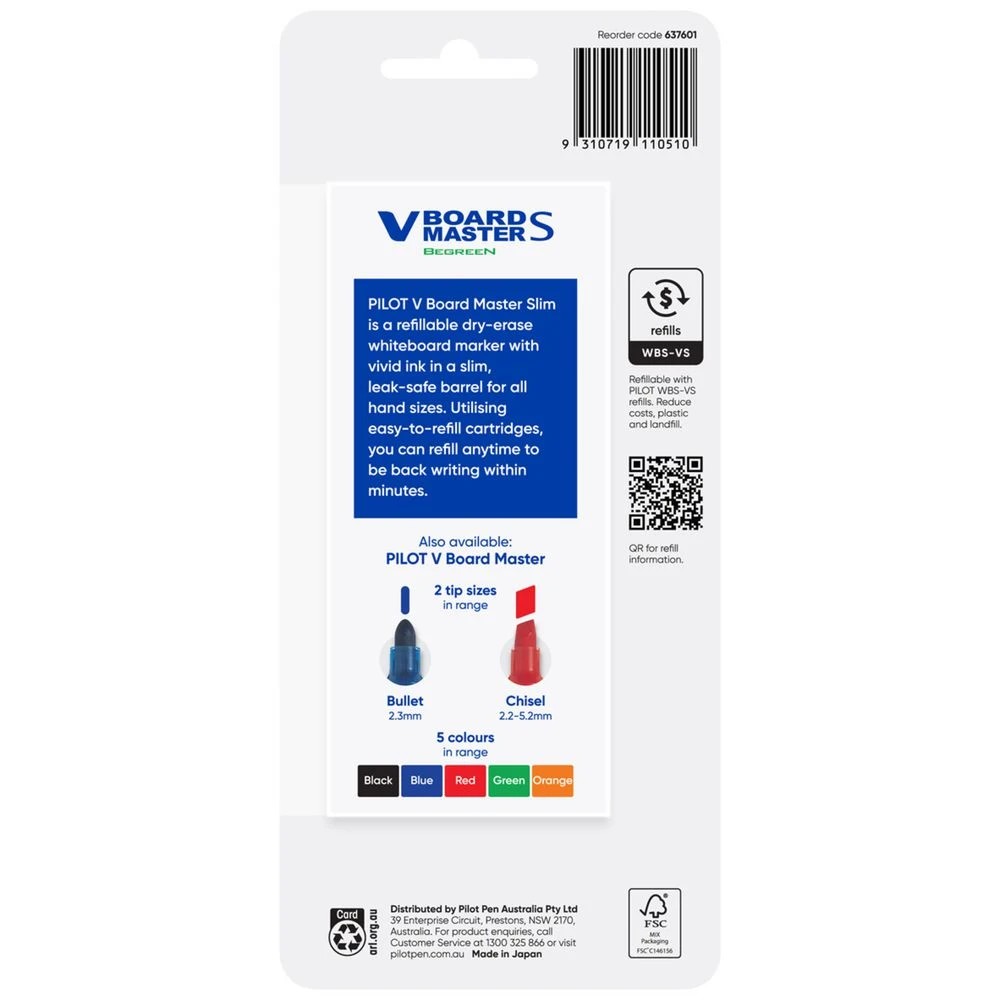 2 PILOT V Board Master S Marker Bullet Assorted 4 Pack, 2 of 8