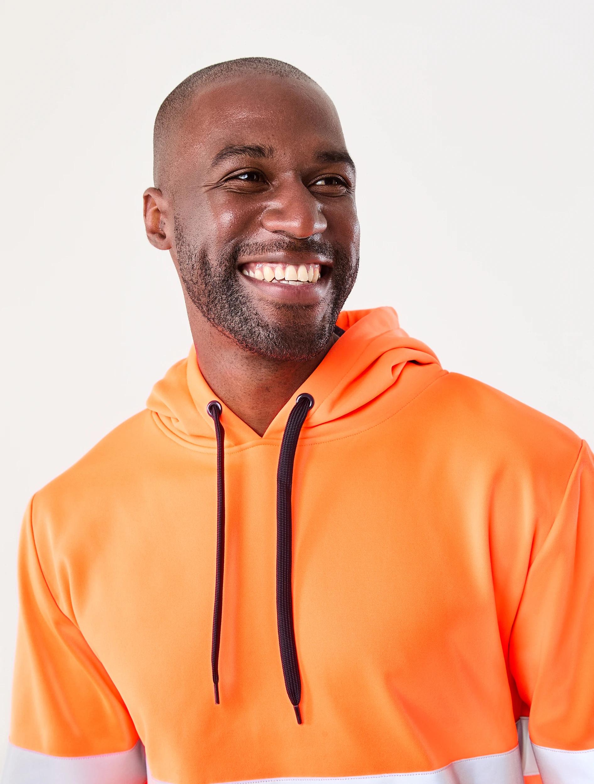 4 Workwear Hi-Visibility Pullover Hoodie Orange, 4 of 6