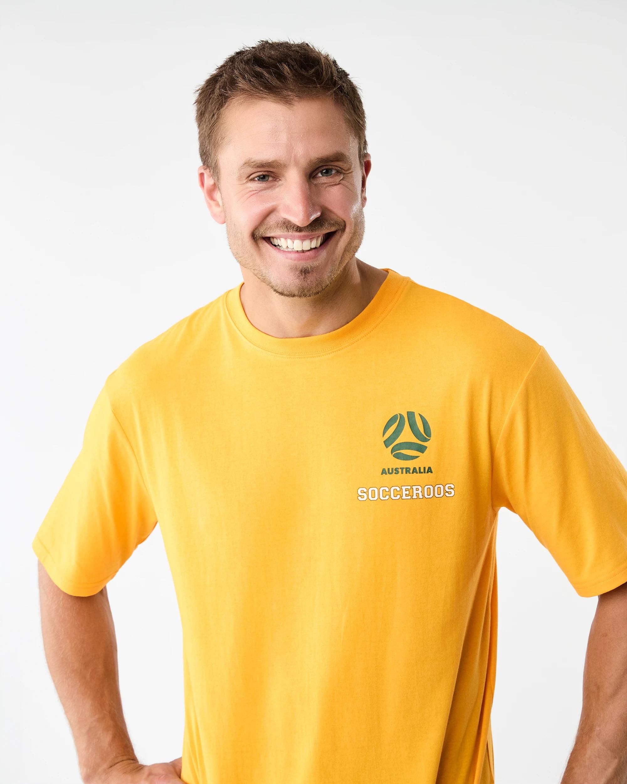 5 Socceroos Adult T-shirt Yellow, 5 of 7