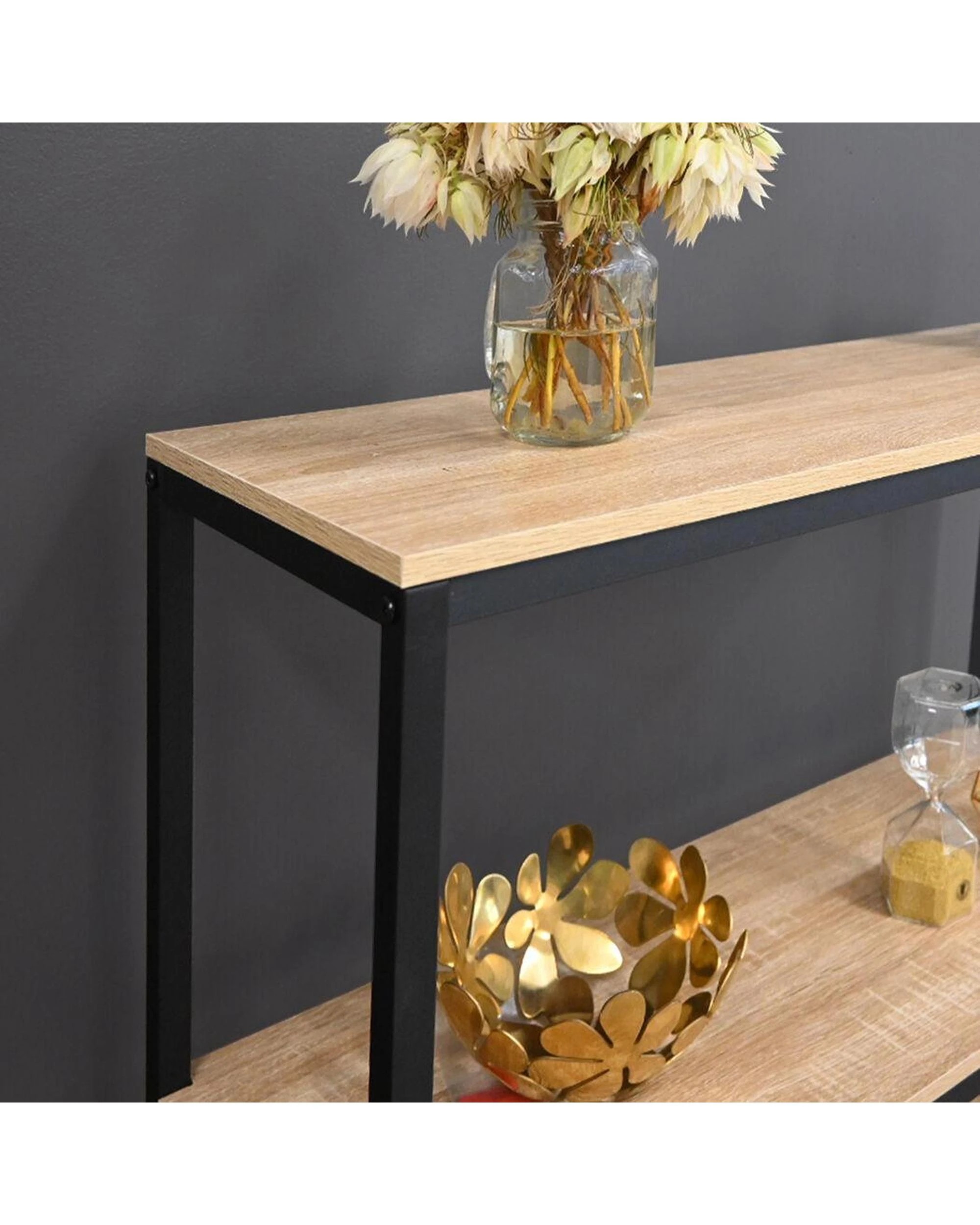 10 Rome Industrial Style 3-Tier Storage Bookshelf Oak, 10 of 10
