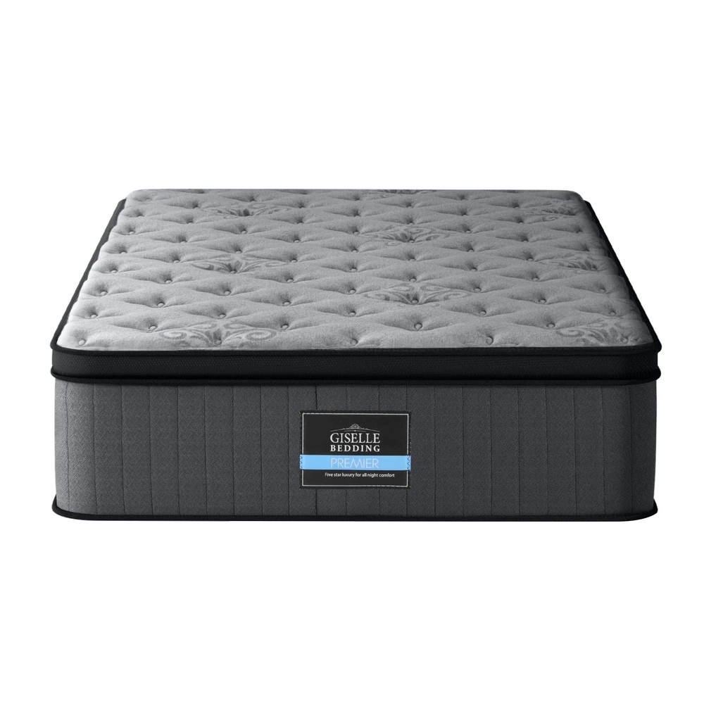 1 Bed Mattress Giselle 34cm King Single - King Single Bed - Grey, 1 of 7