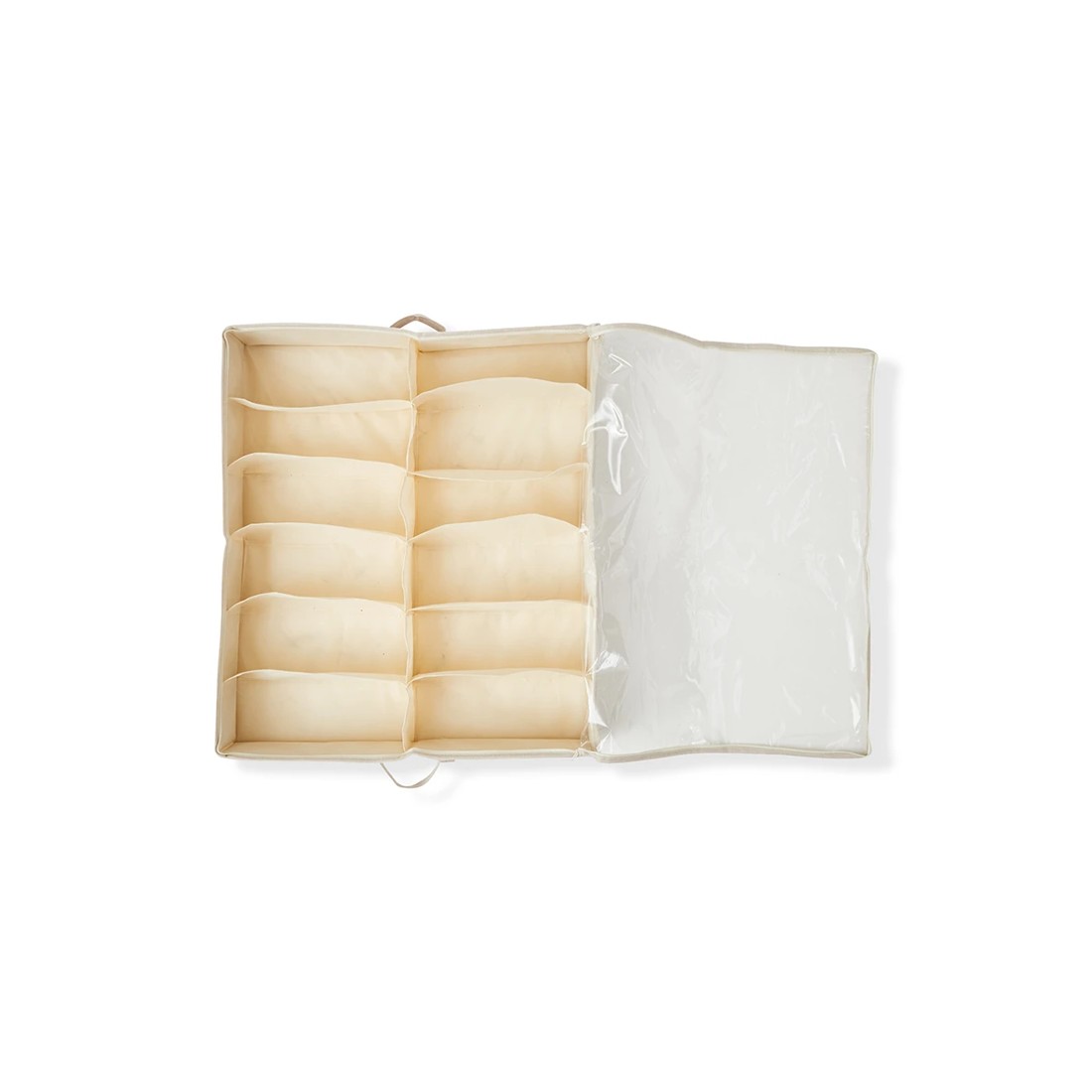 6 Linen Look Underbed Shoe Organiser, 6 of 8