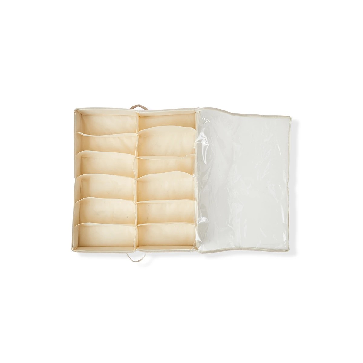 6 Linen Look Underbed Shoe Organiser, 6 of 8